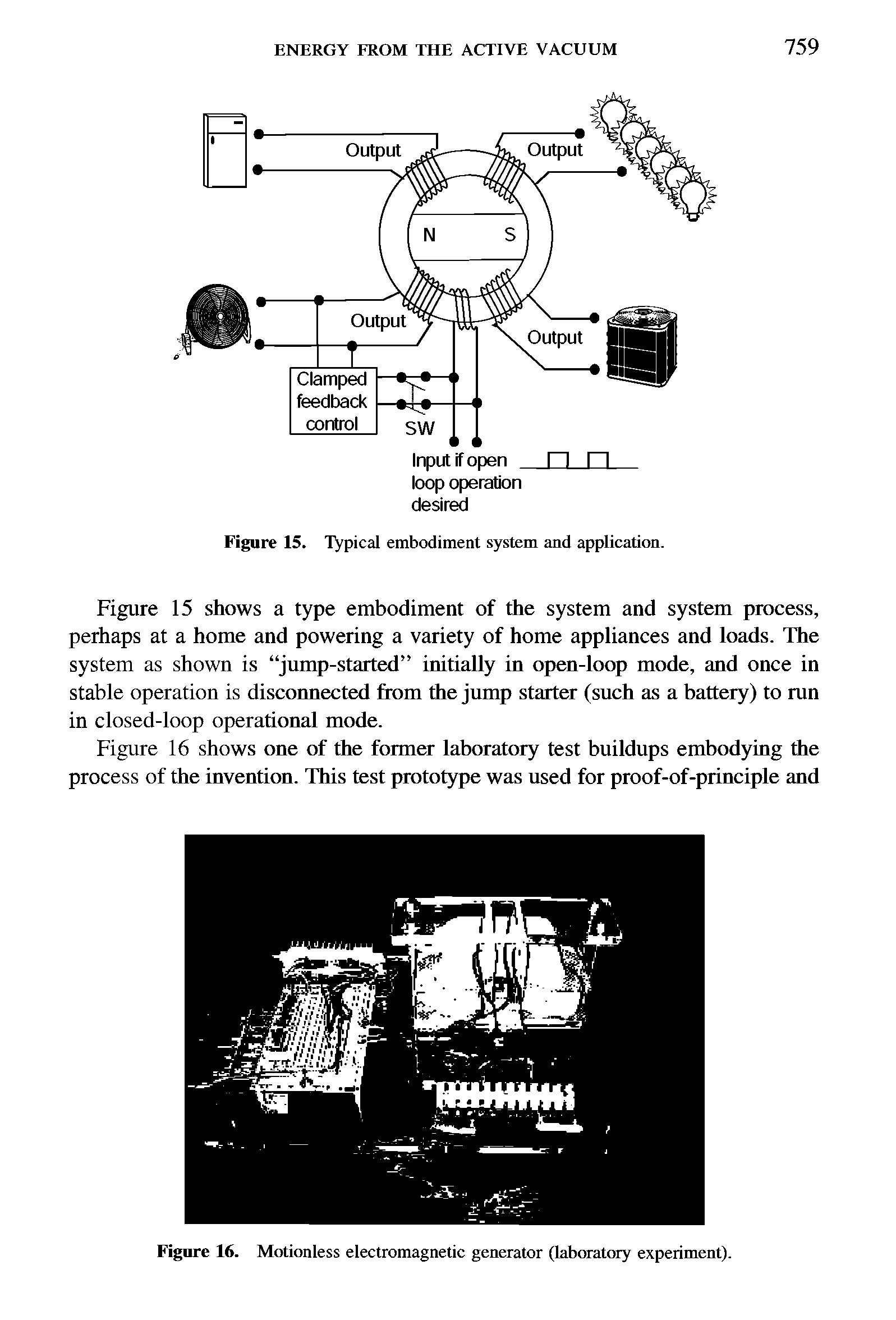 Figure 16. Motionless electromagnetic generator (laboratory experiment).