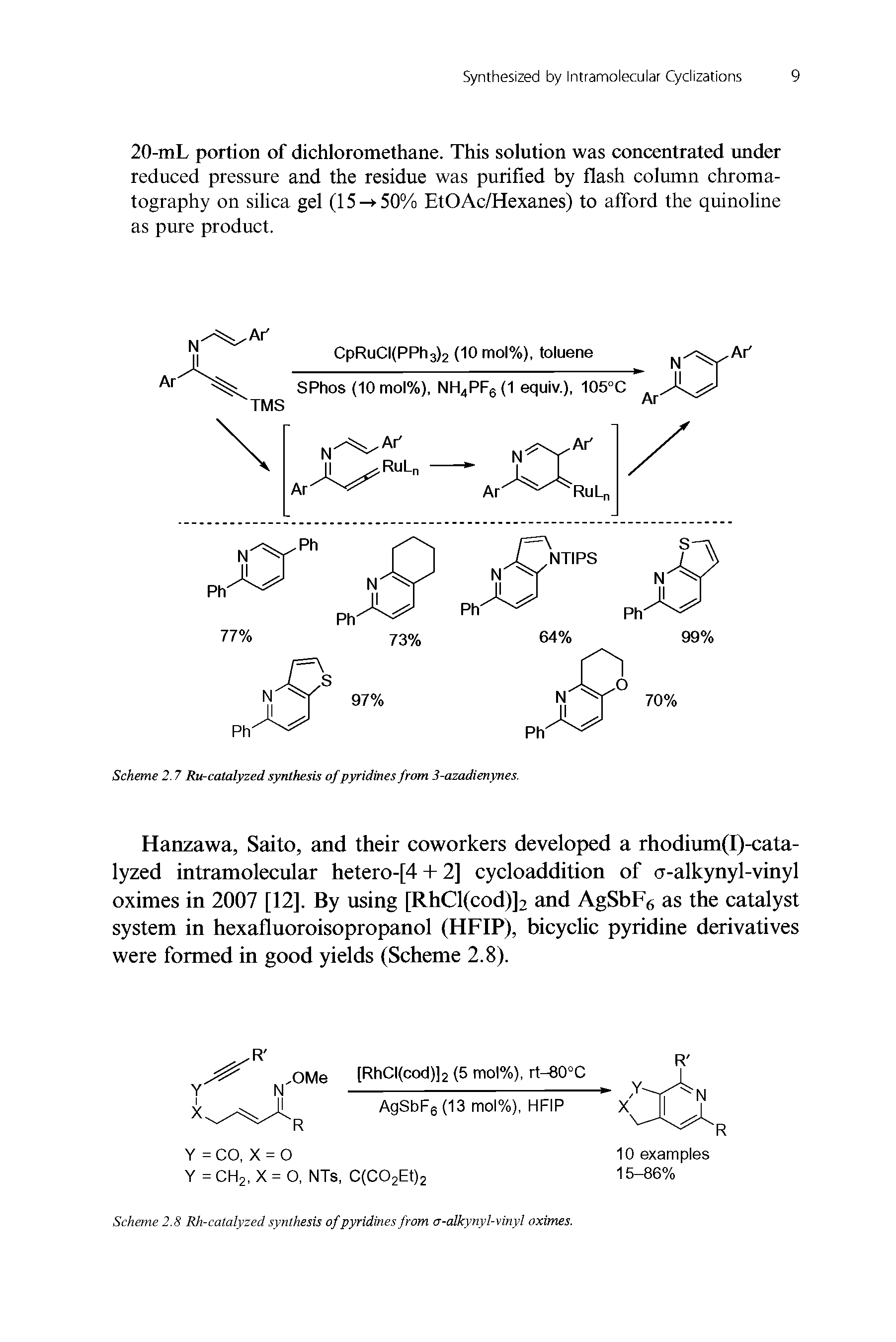 Scheme 2.8 Rh-catalyzed synthesis of pyridines from a-alkynyl-vinyl oximes.