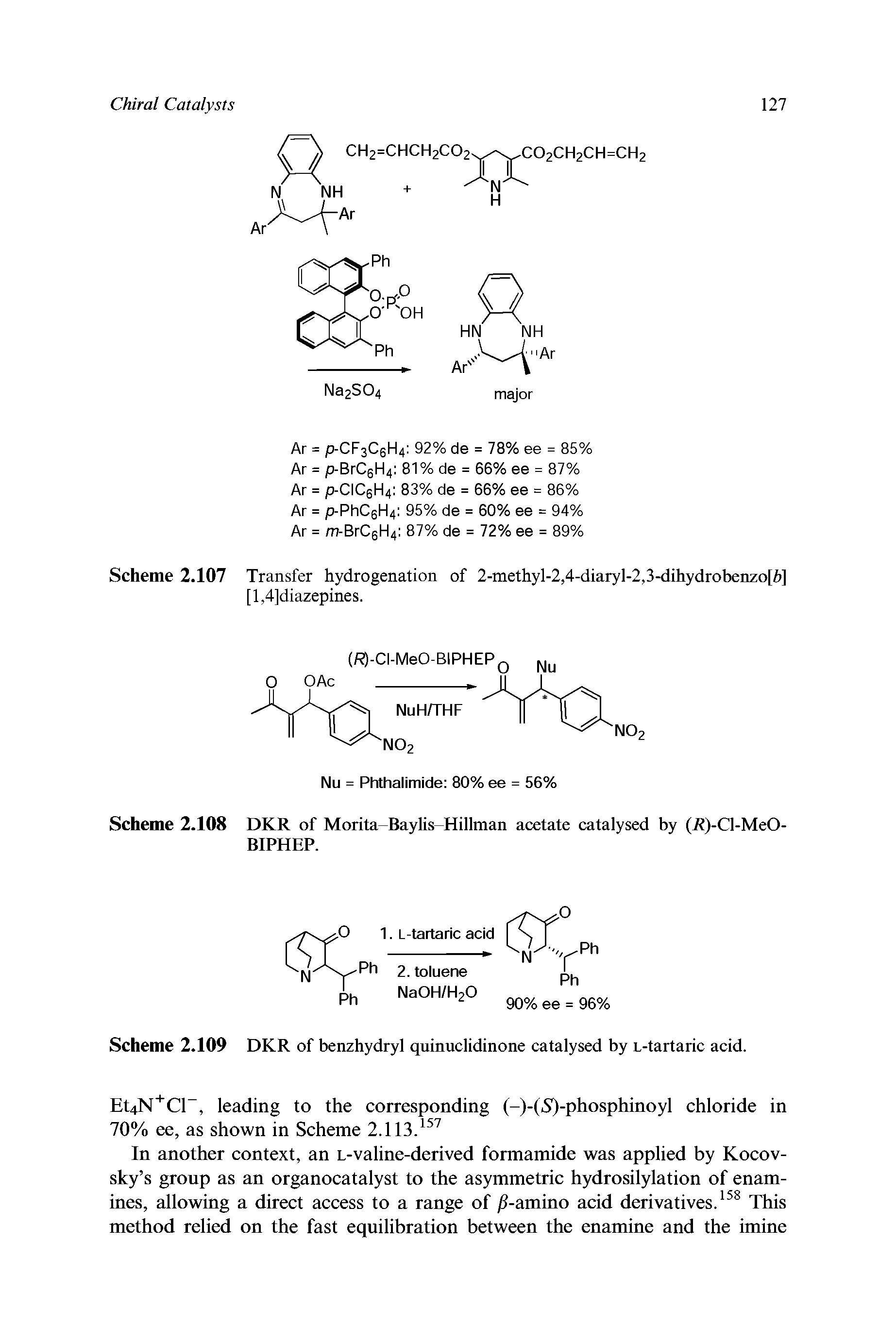 Scheme 2.108 DKR of Morita Baylis Hillman acetate catalysed by (R)-Cl-MeO-BIPHEP.