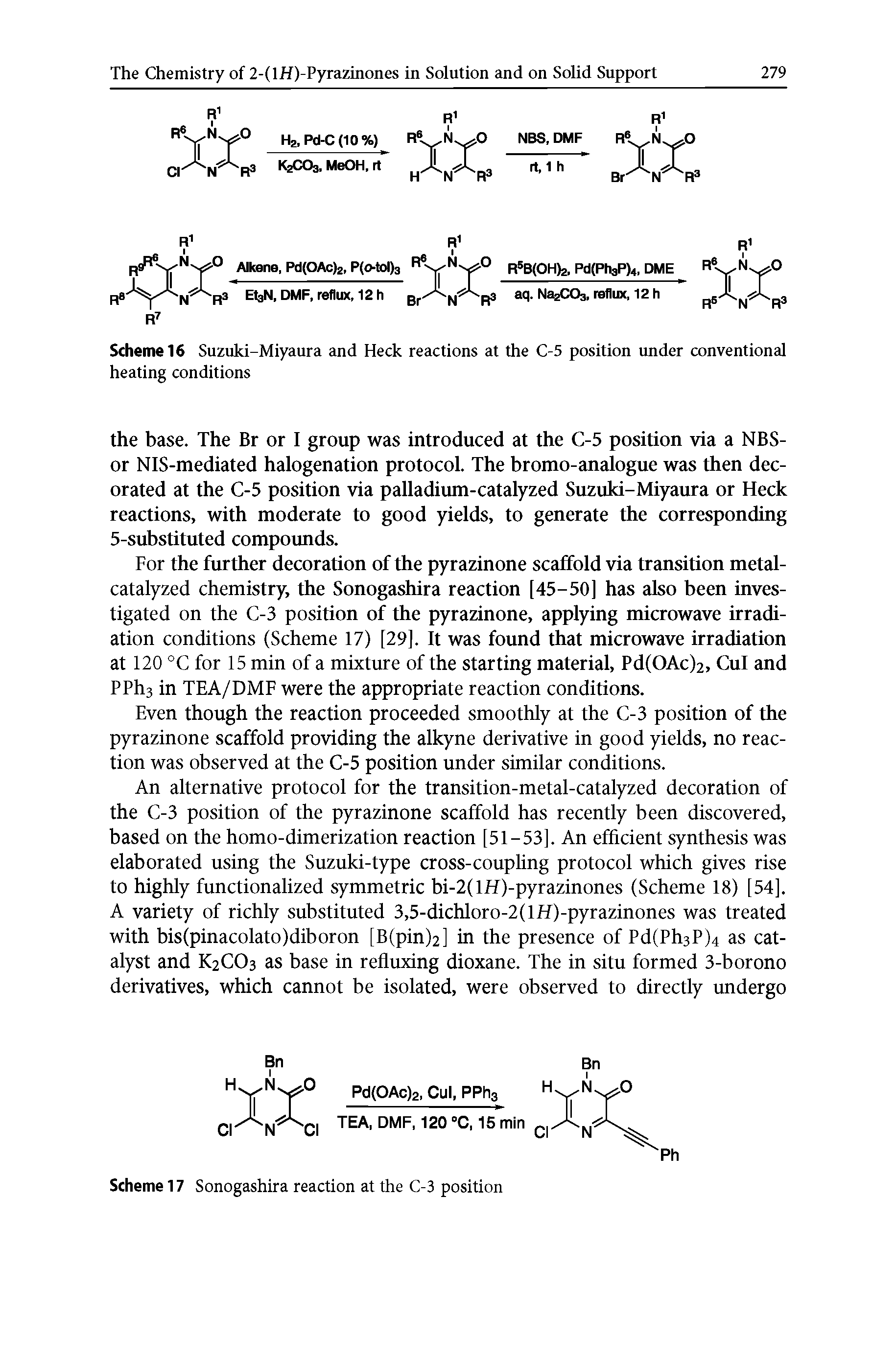 Scheme 16 Suzuki-Miyaura and Heck reactions at the C-5 position under conventional heating conditions...