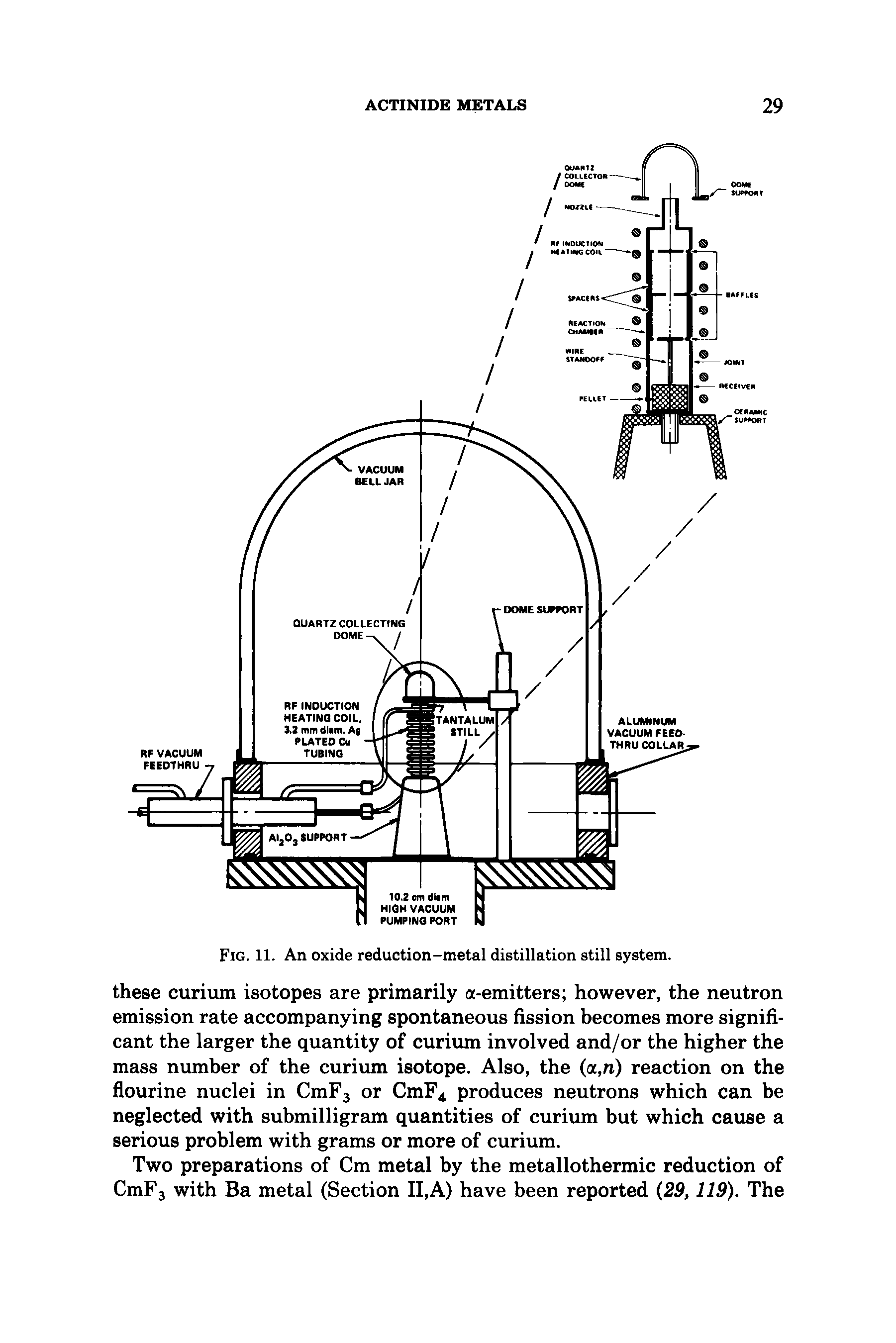 Fig. 11. An oxide reduction-metal distillation still system.