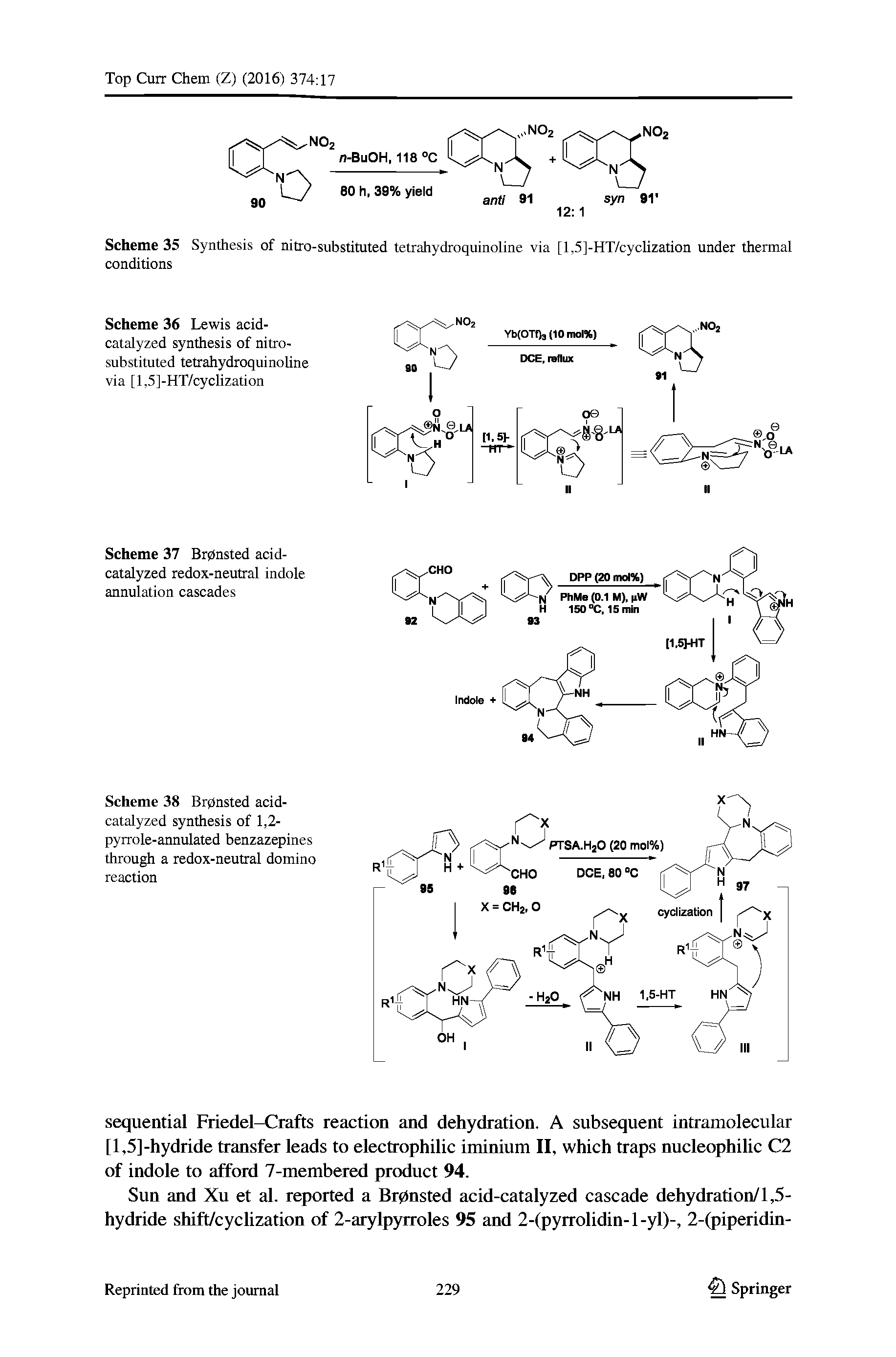 Scheme 38 Brpnsted acid-catalyzed synthesis of 1,2-pyrrole-annulated benzazepines through a redox-neutral domino reaction...