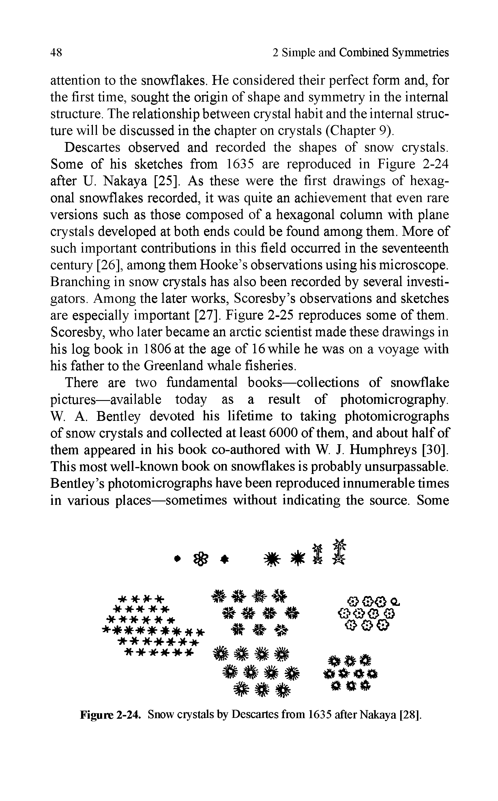 Figure 2-24. Snow crystals by Descartes from 1635 after Nakaya [28],...