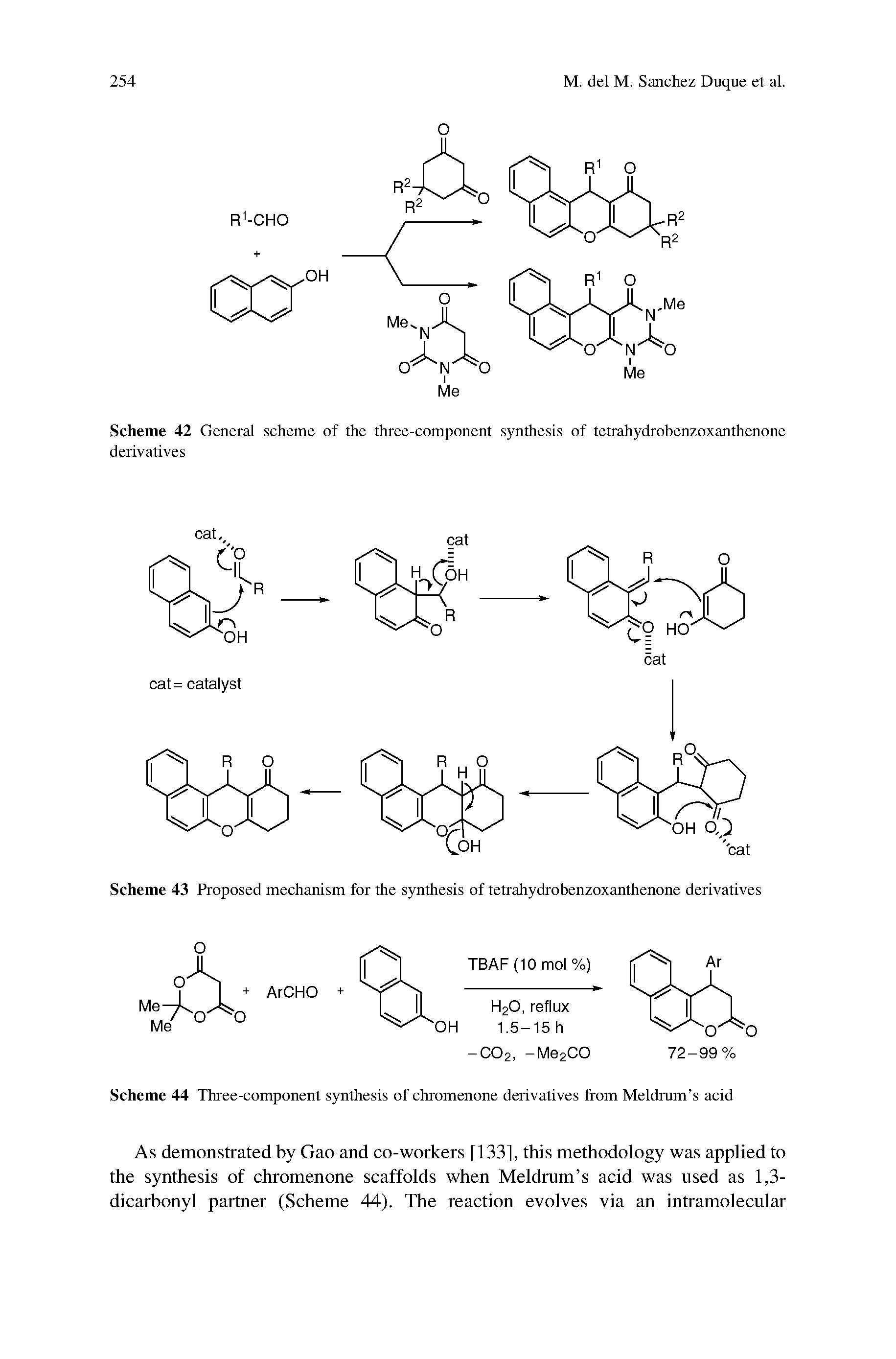 Scheme 44 Three-component synthesis of chromenone derivatives from Meldrum s acid...