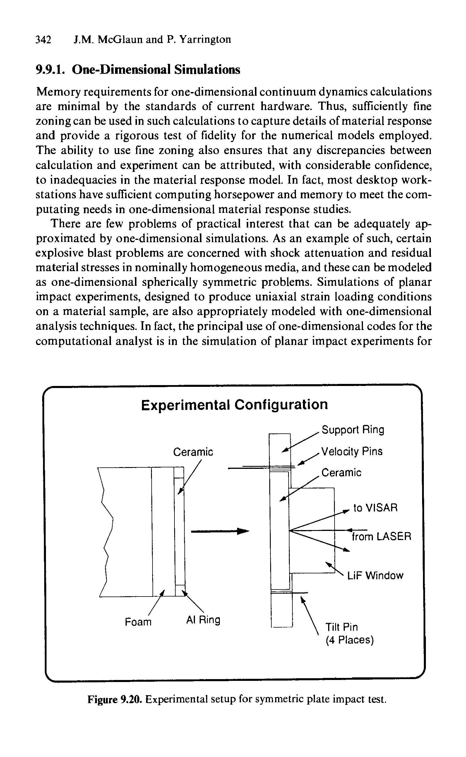 Figure 9.20. Experimental setup for symmetric plate impact test.