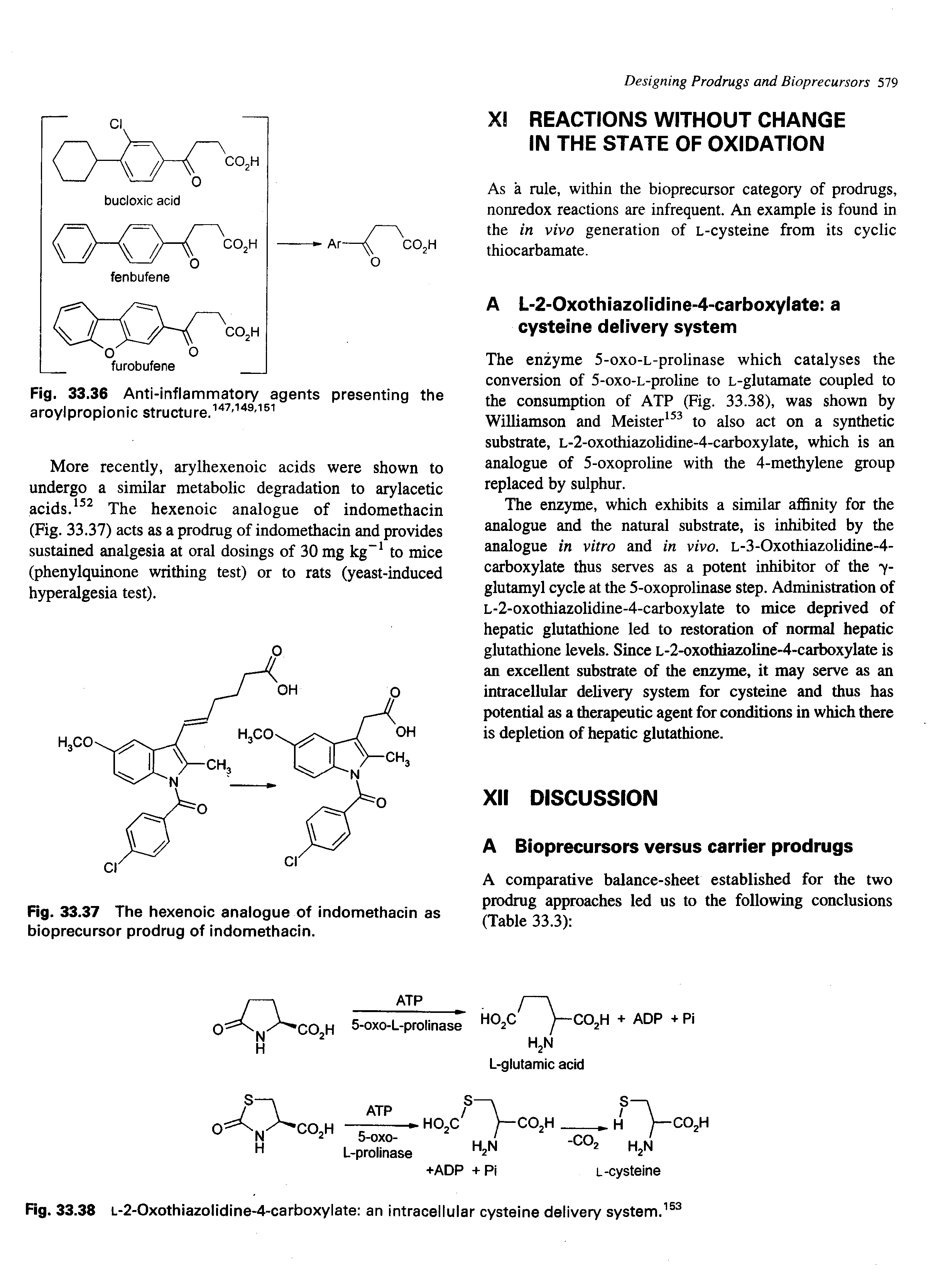 Fig. 33.37 The hexenoic analogue of indomethacin as bioprecursor prodrug of indomethacin.