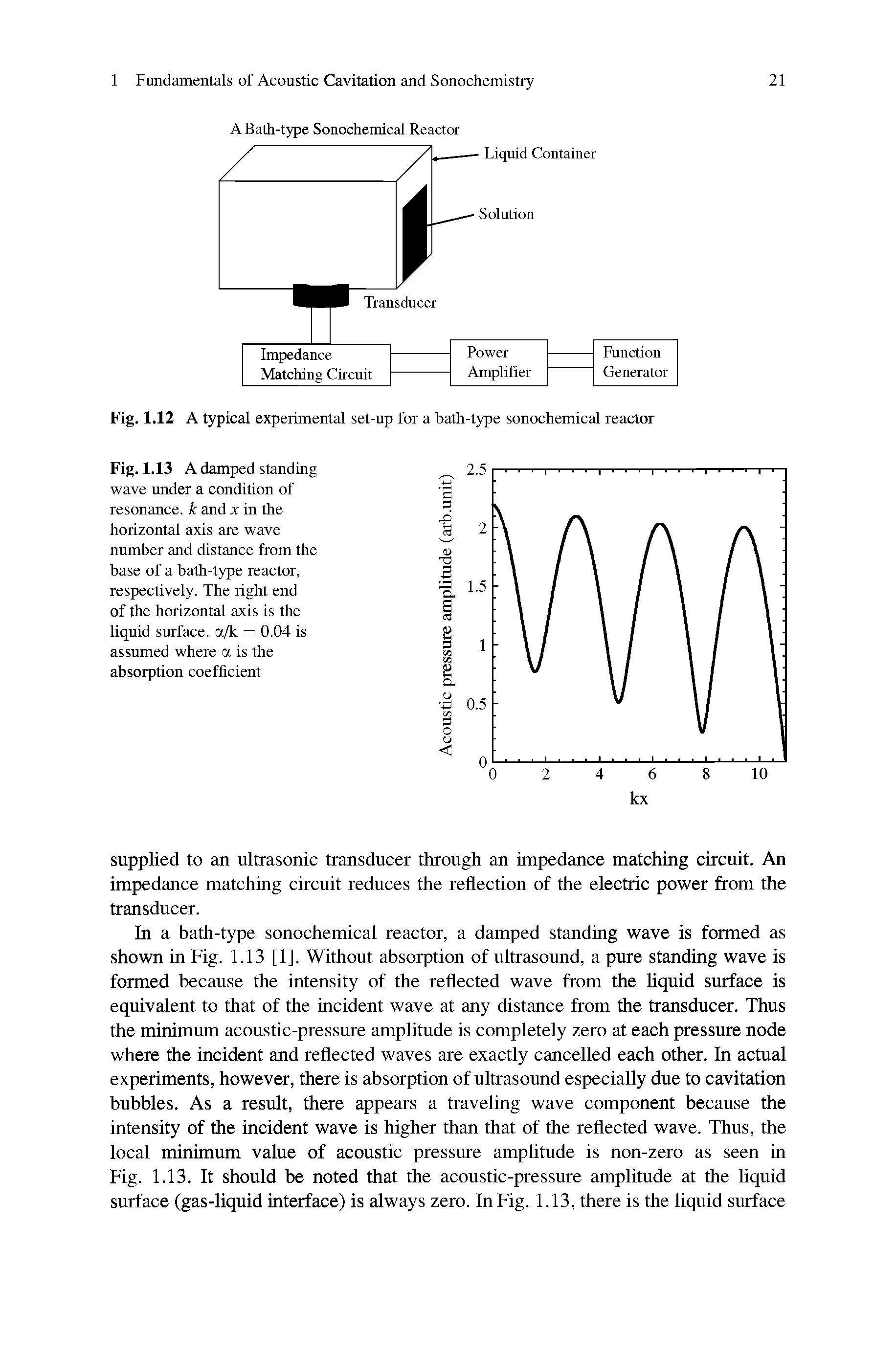 Fig. 1.12 A typical experimental set-up for a bath-type sonochemical reactor...