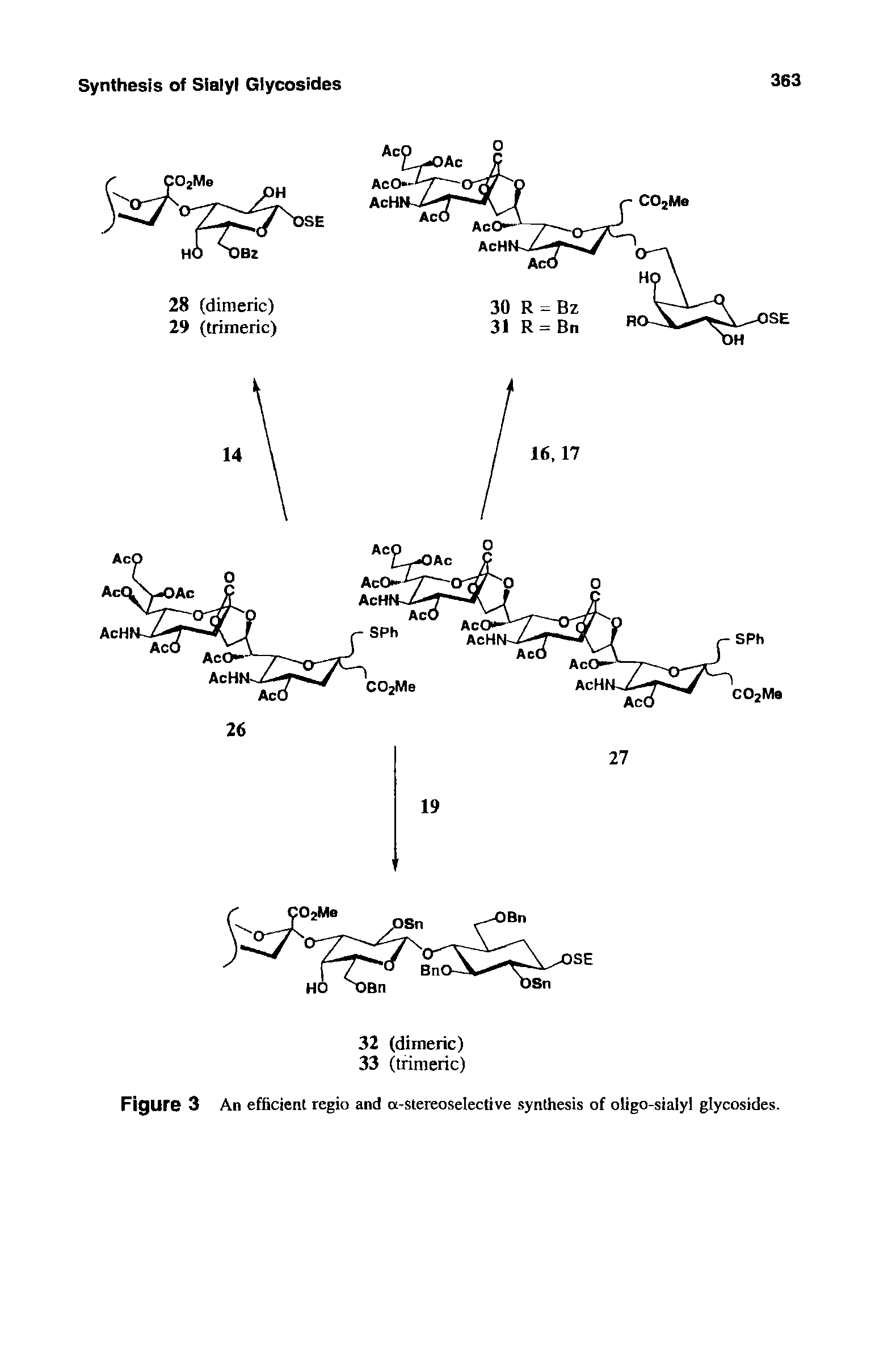 Figure 3 An efficient regio and a-stereoselective synthesis of oligo-sialyl glycosides.