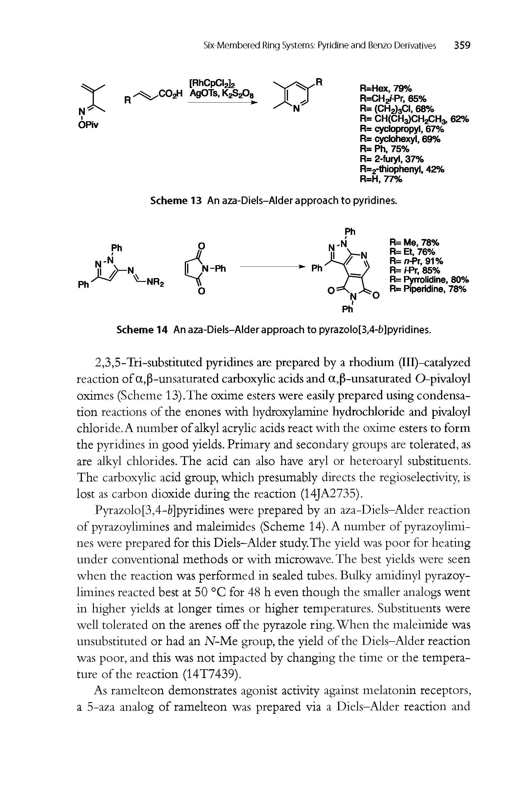 Scheme 14 An aza-Diels-Alder approach to pyrazolo[3,4-b]pyridines.