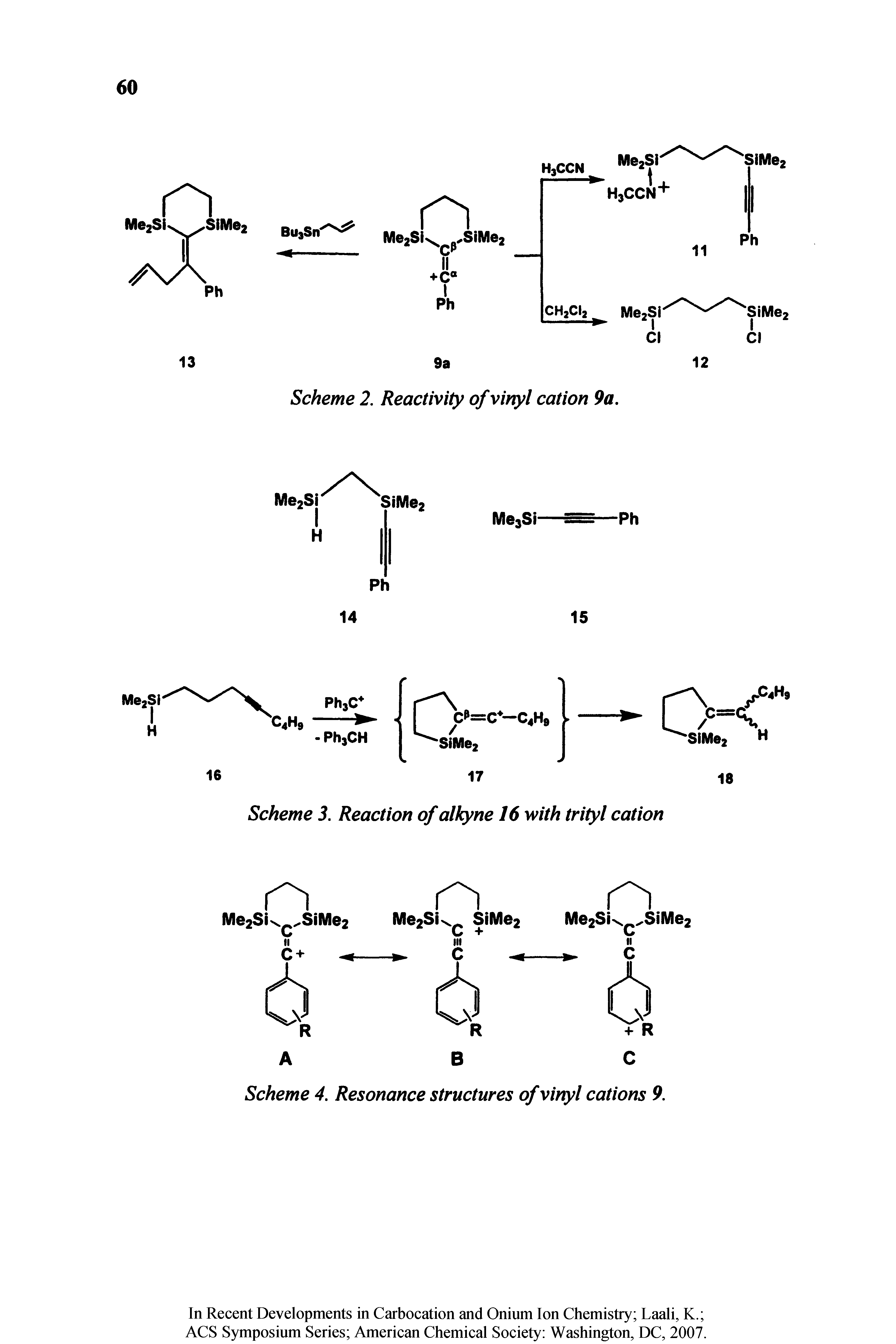Scheme 3. Reaction of alkyne 16 with trityl cation...
