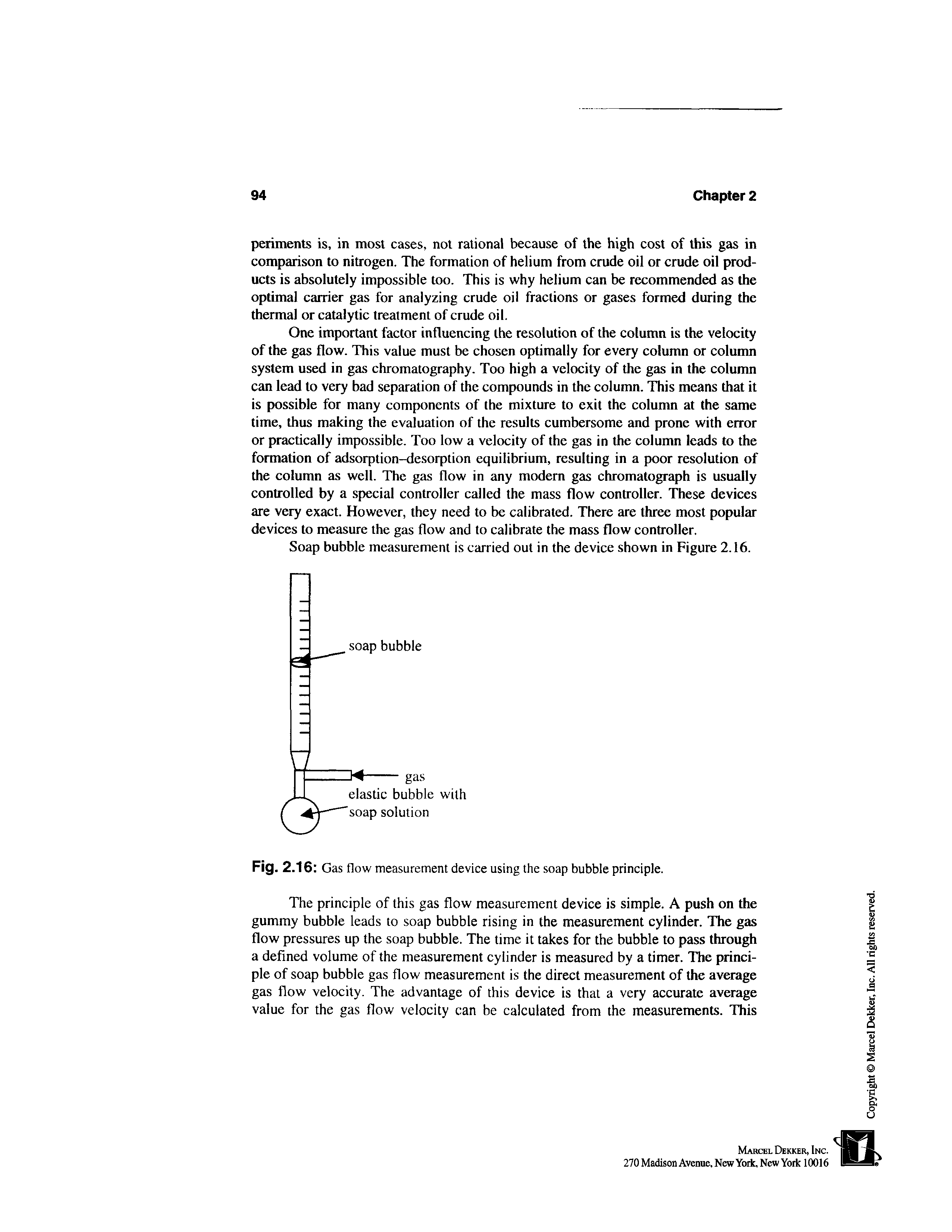 Fig. 2.16 Gas flow measurement device using the soap bubble principle.