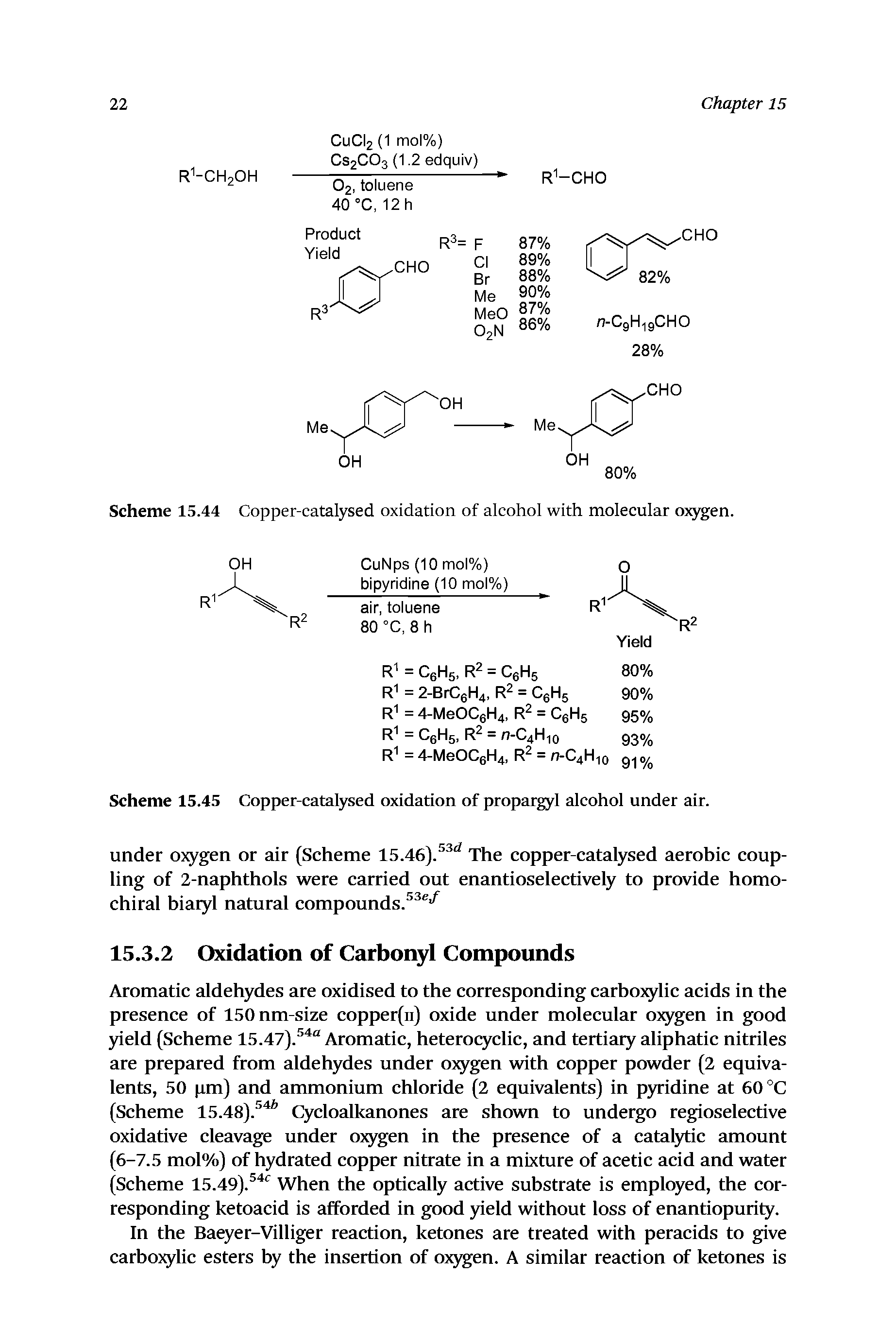 Scheme 15.45 Copper-catalysed oxidation of propargyl alcohol under air.