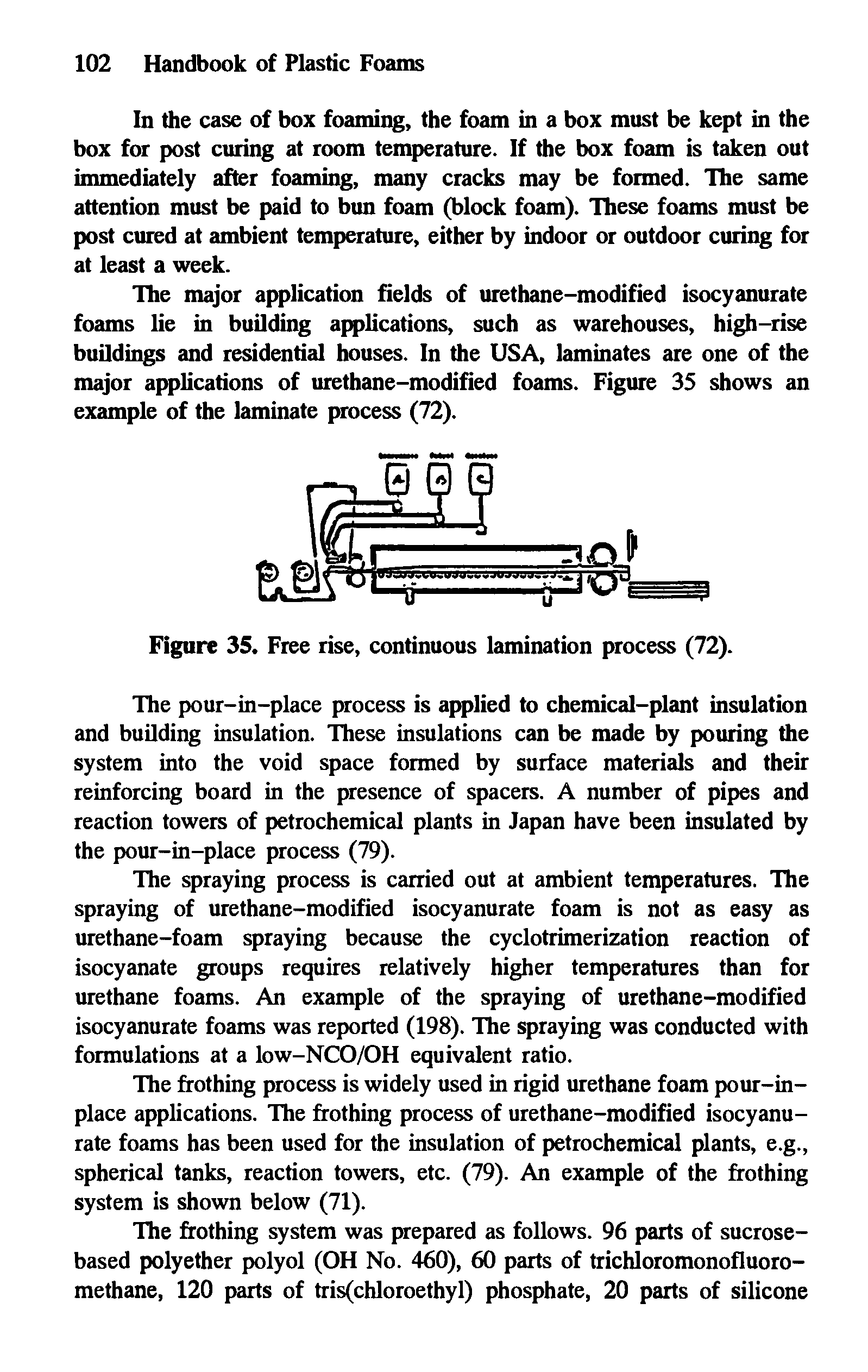 Figure 35. Free rise, continuous lamination process (72).
