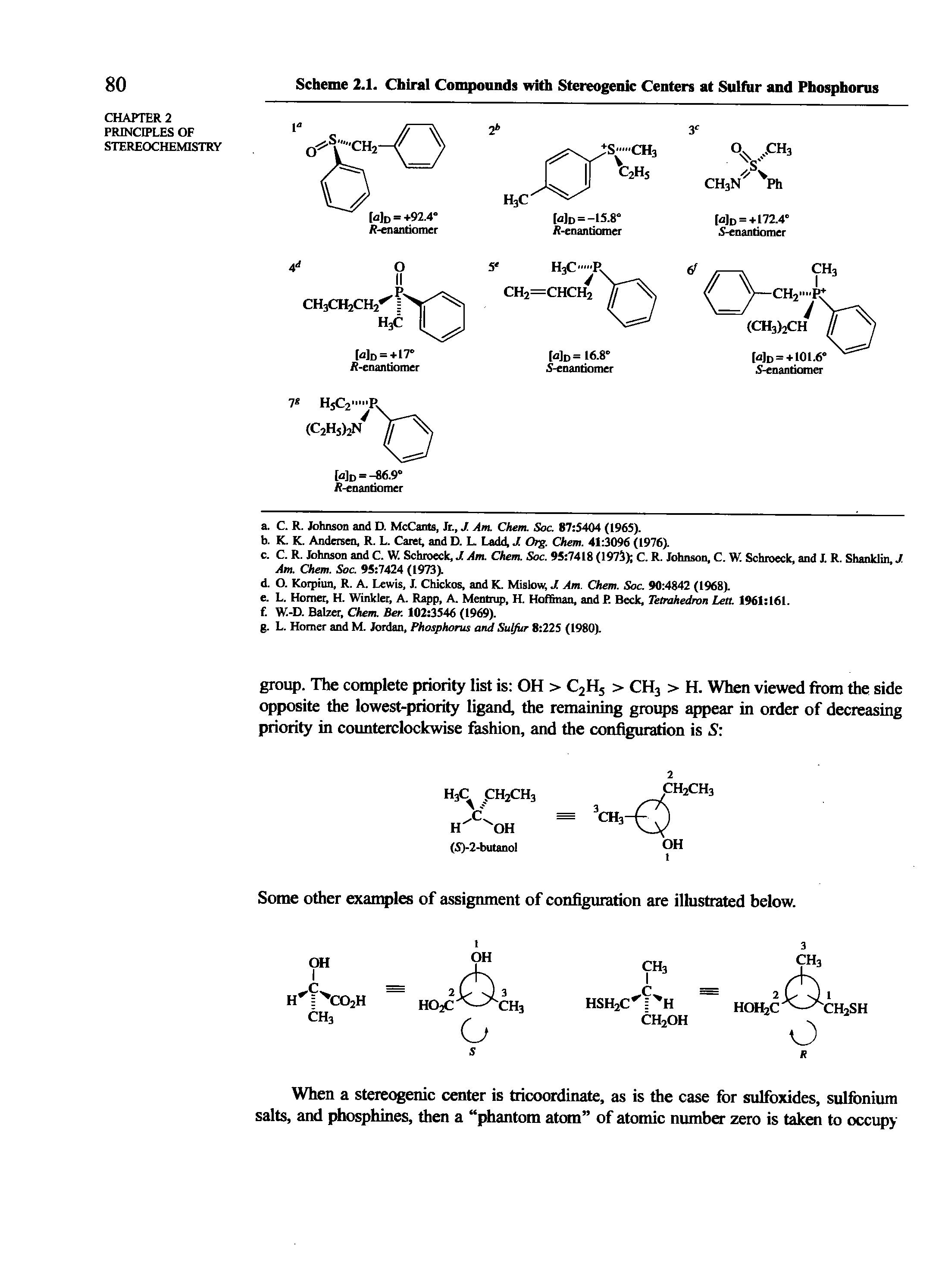 Scheme 2.1. Chiral Compounds with Stereogenlc Centers at Sulfur and Phosphorus...