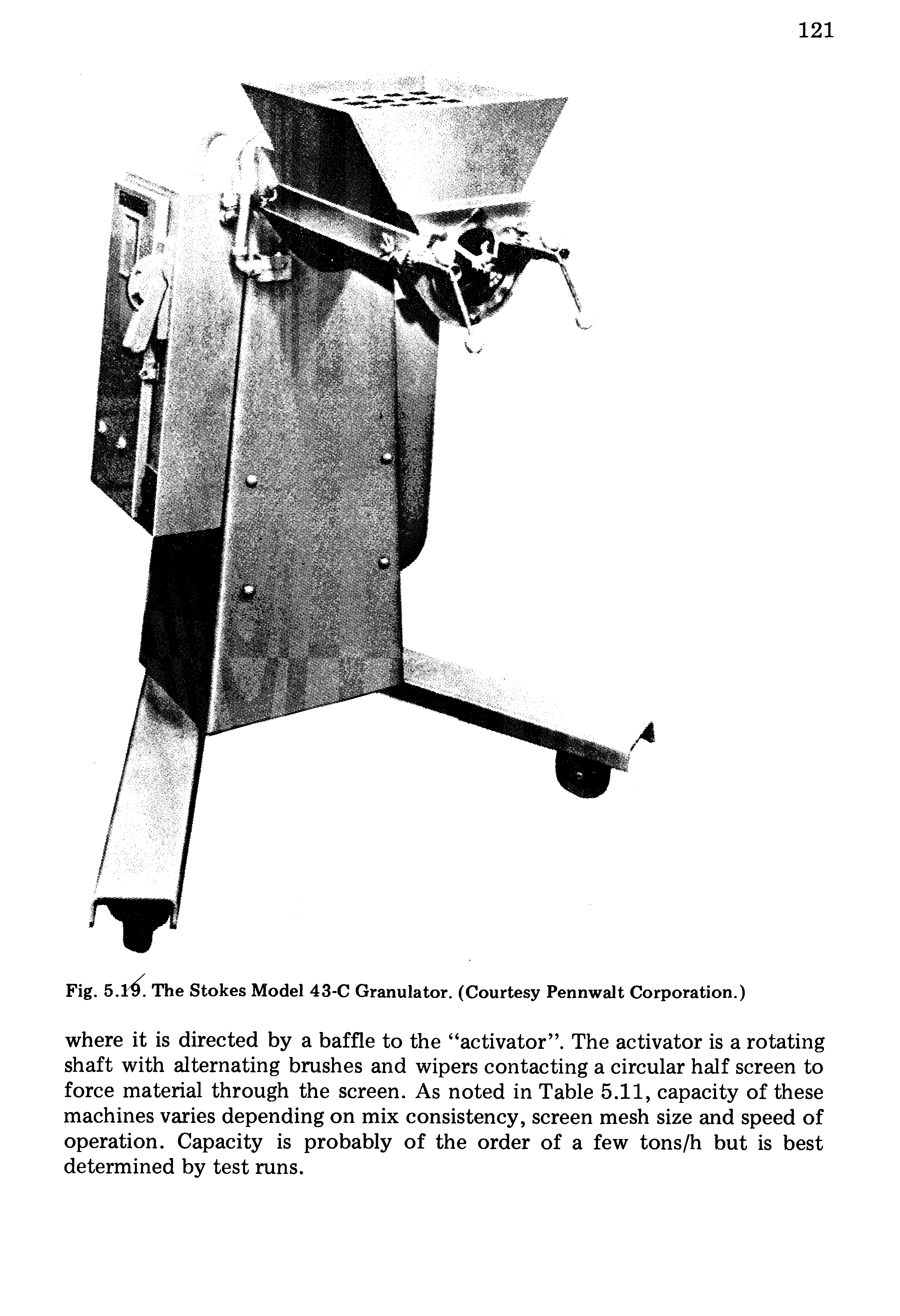 Fig. 5.19. The Stokes Model 43-C Granulator. (Courtesy Pennwalt Corporation.)...