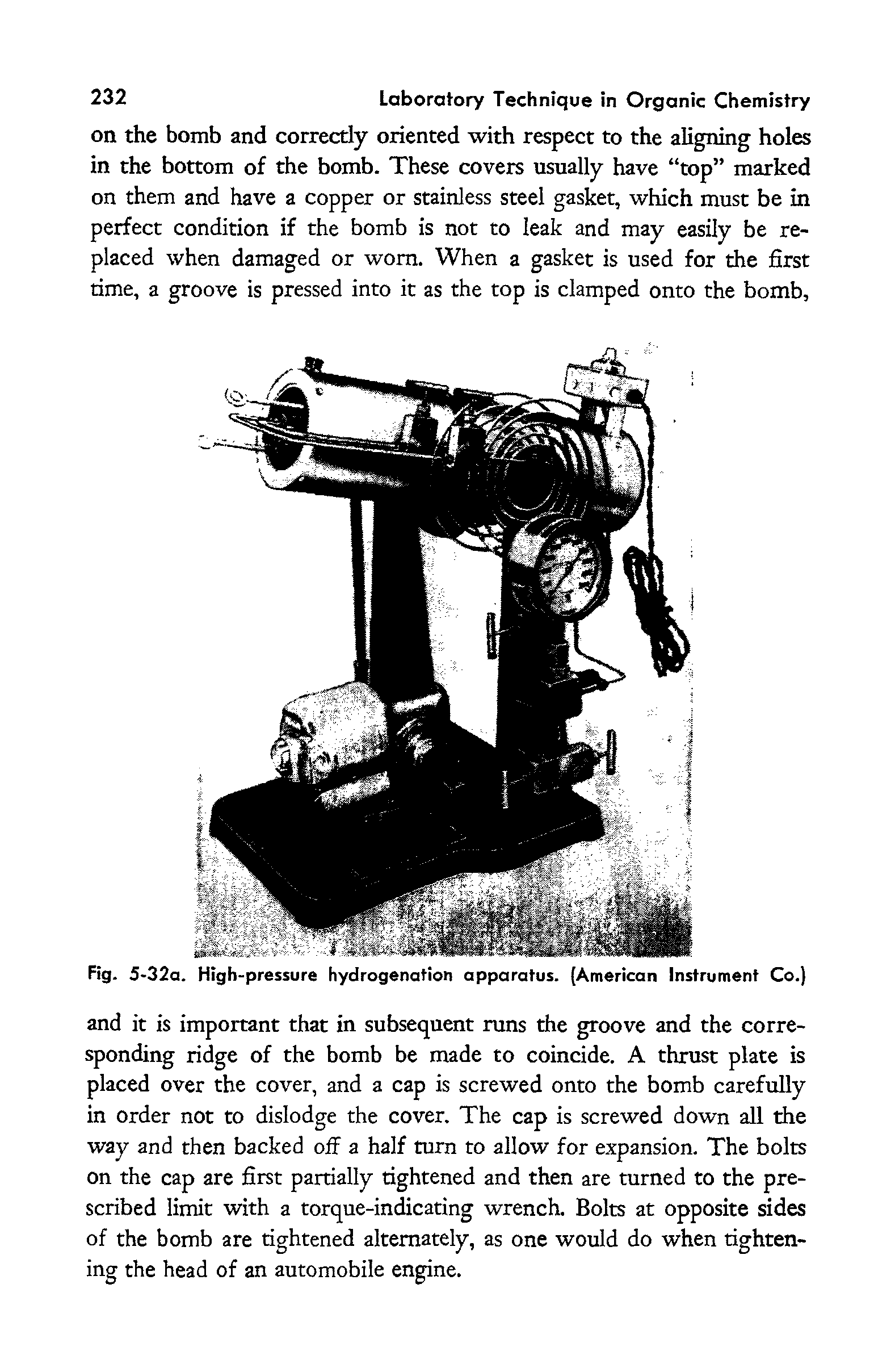 Fig. 5-32a. High-pressure hydrogenation apparatus. [American Instrument Co.)...