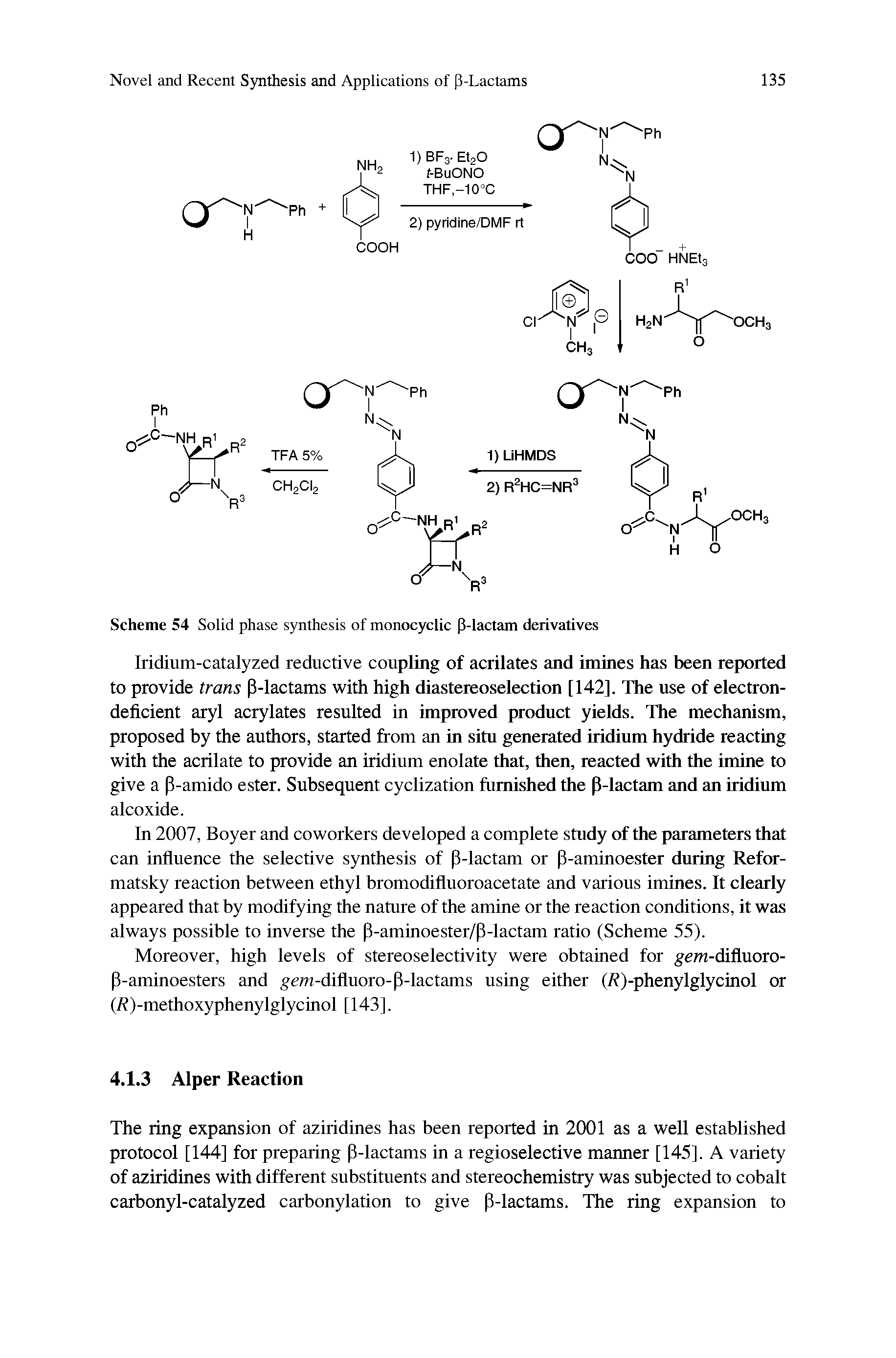 Scheme 54 Solid phase synthesis of monocyclic P-lactam derivatives...