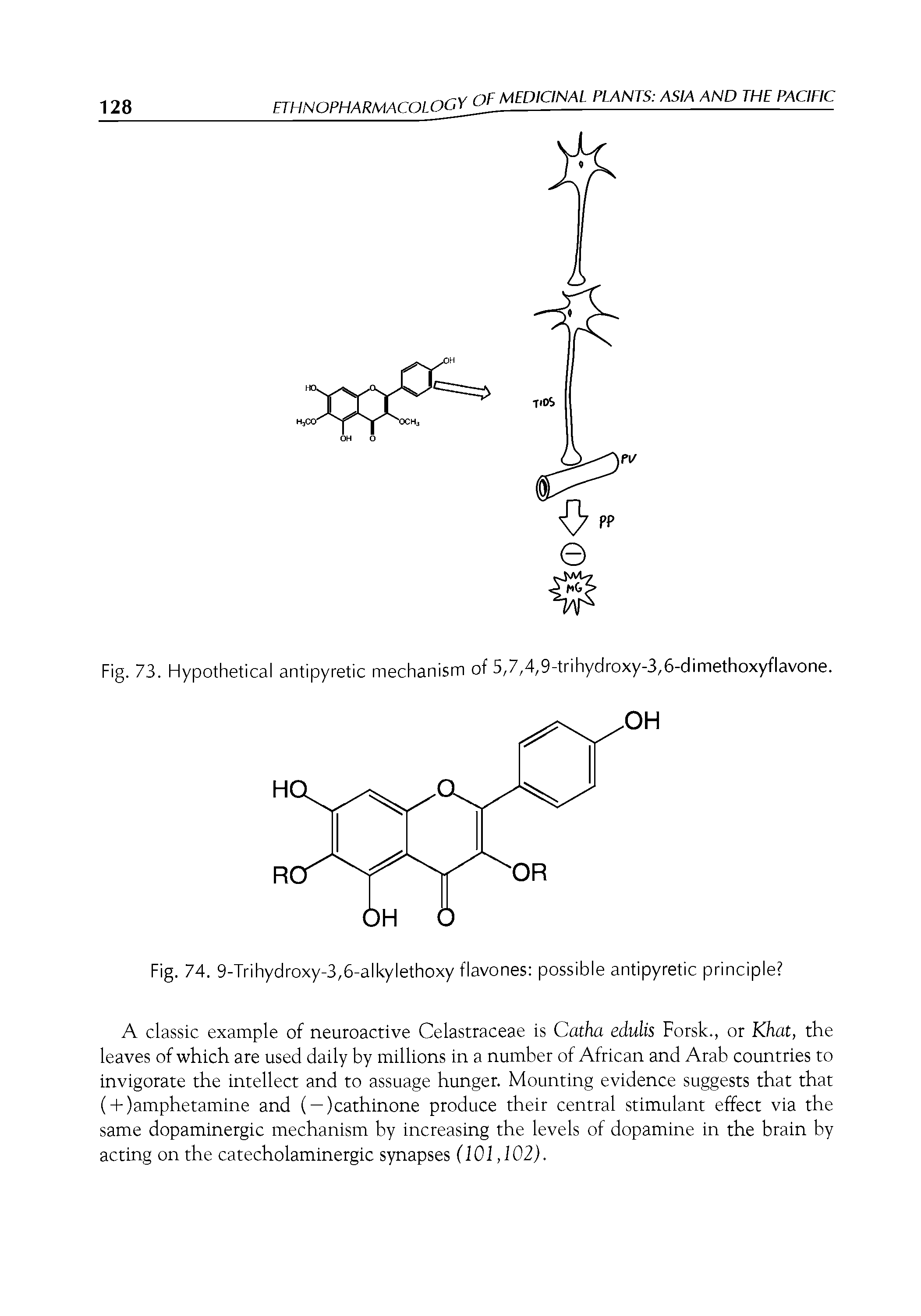 Fig. 74. 9-Trihydroxy-3,6-alkylethoxy flavones possible antipyretic principle ...