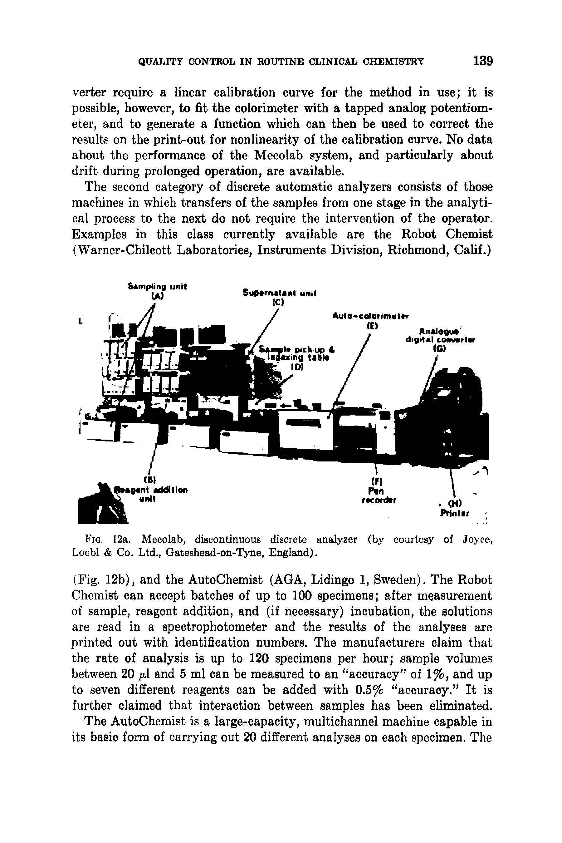 Fig. 12a. Mecolab, discontinuous discrete analyzer (by courtesy of Joyce, Loebl Co. Ltd., Gateshead-on-Tyne, England).