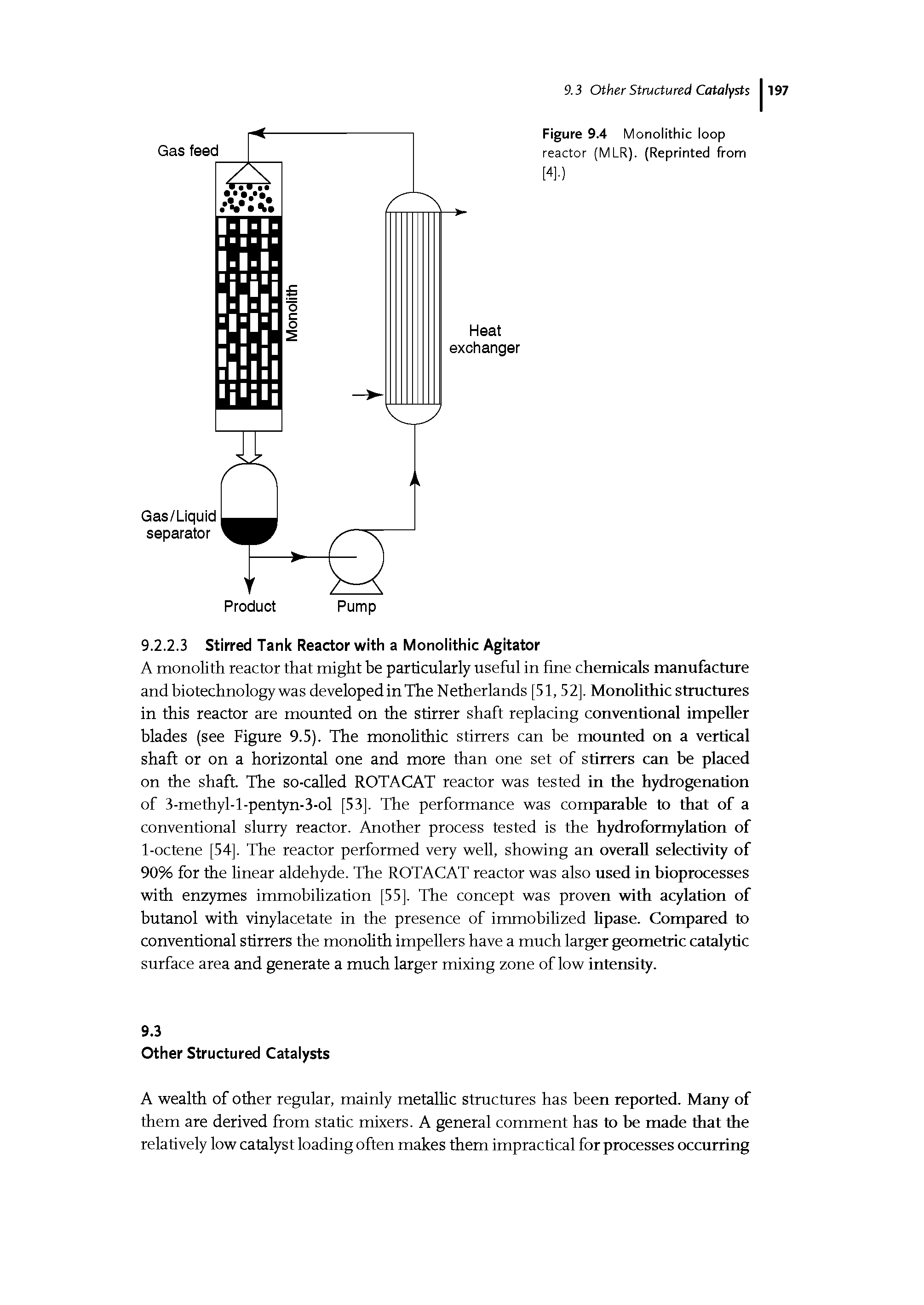 Figure 9.4 Monolithic loop reactor (MLR). (Reprinted from...