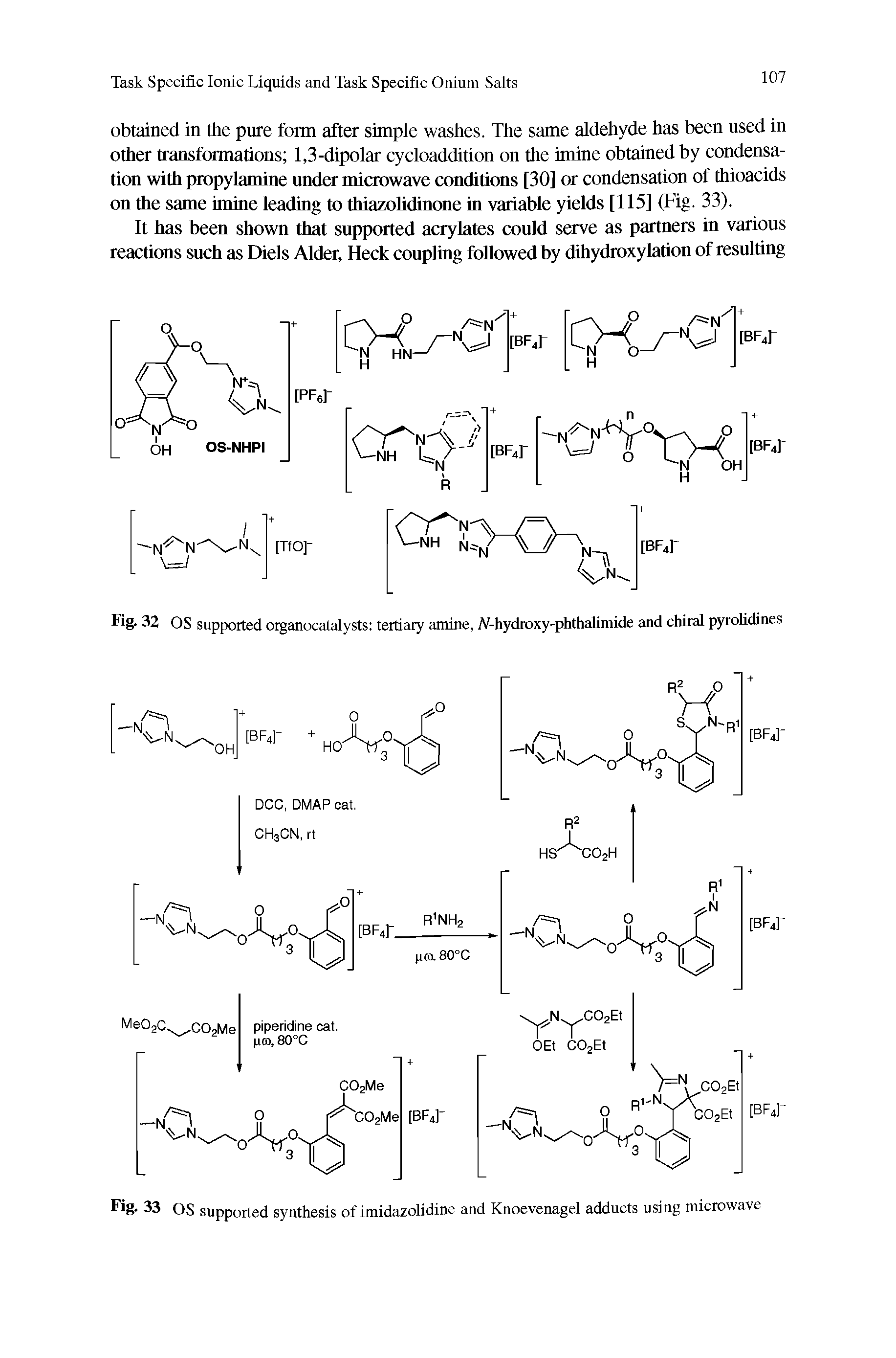 Fig. 32 OS supported oiganocatalysts tertiary amine, A -hydroxy-phthalimide and chiral pyrolidines...