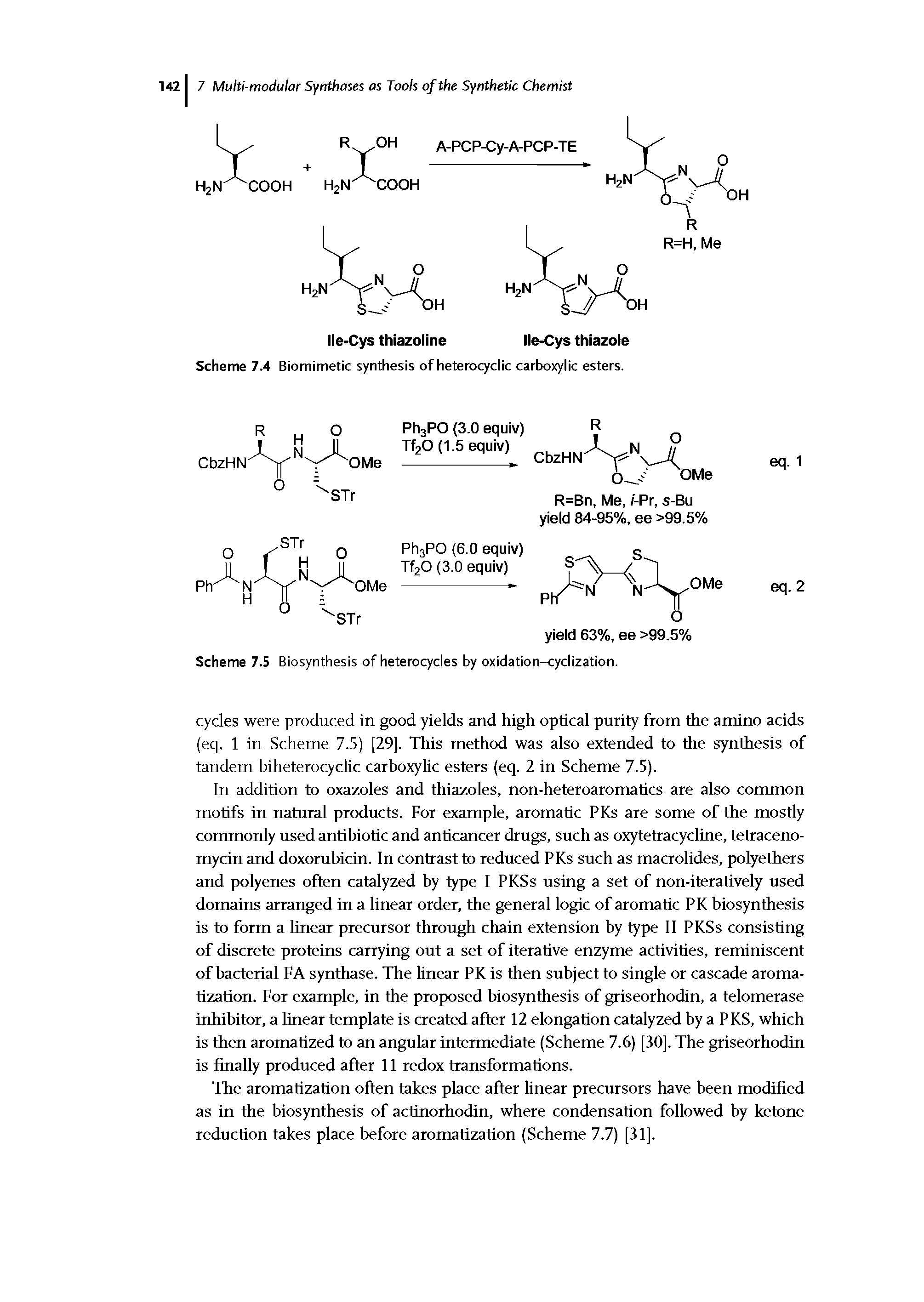 Scheme 7.4 Biomimetic synthesis of heterocyclic carboxylic esters.