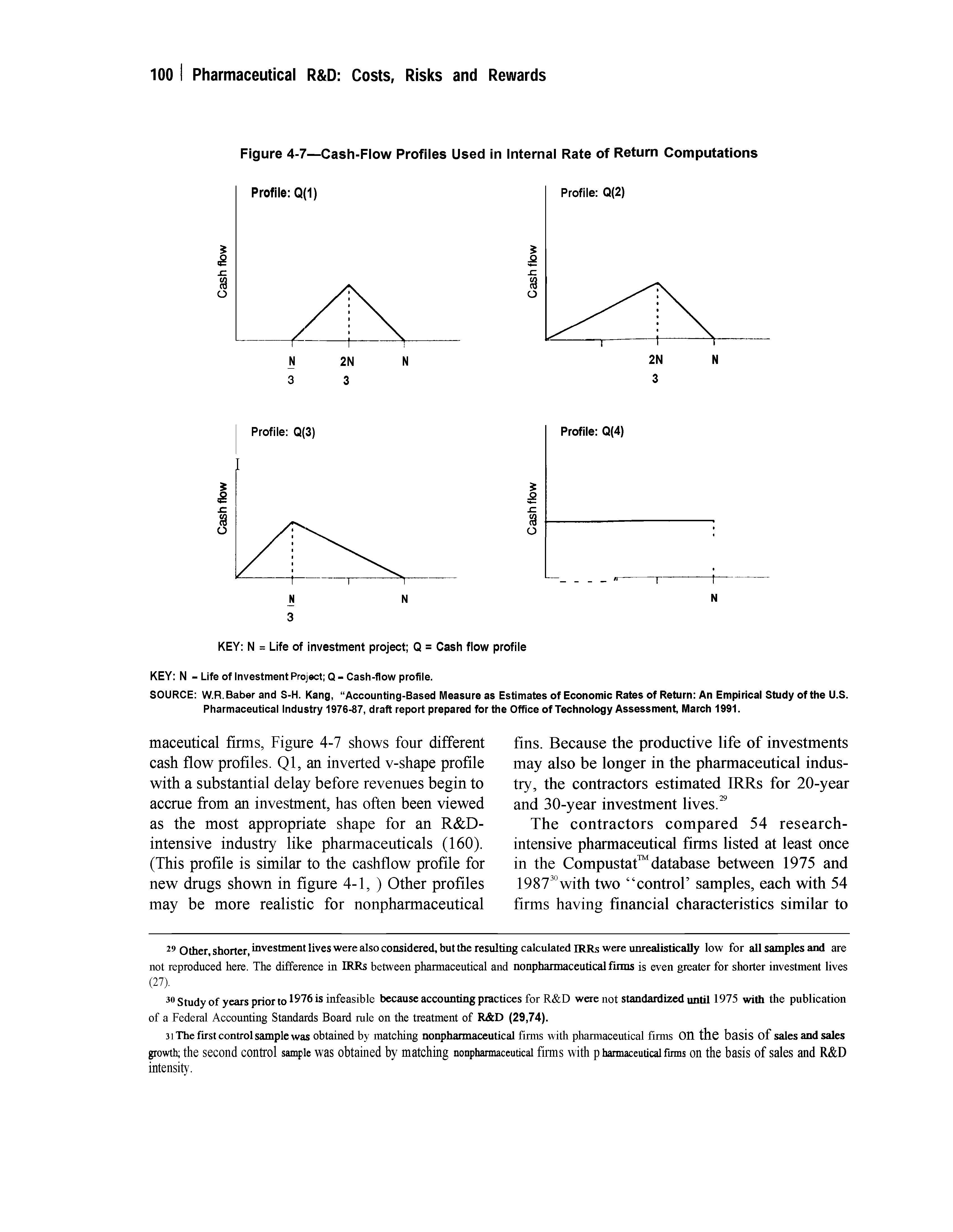 Figure 4-7—Cash-Flow Profiles Used in Internal Rate of Return Computations...