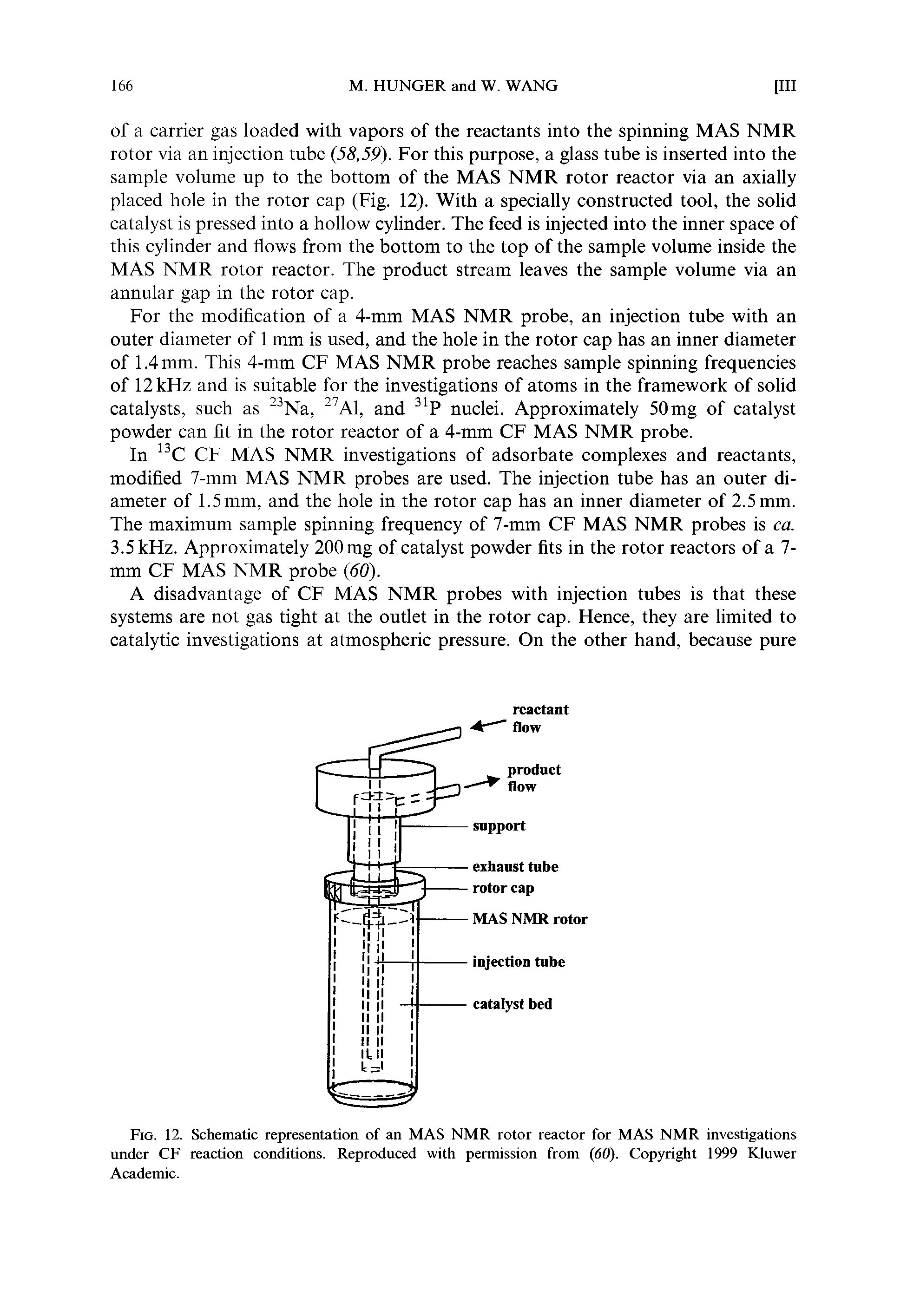 Fig. 12. Schematic representation of an MAS NMR rotor reactor for MAS NMR investigations under CF reaction conditions. Reproduced with permission from 60. Copyright 1999 Kluwer Academic.
