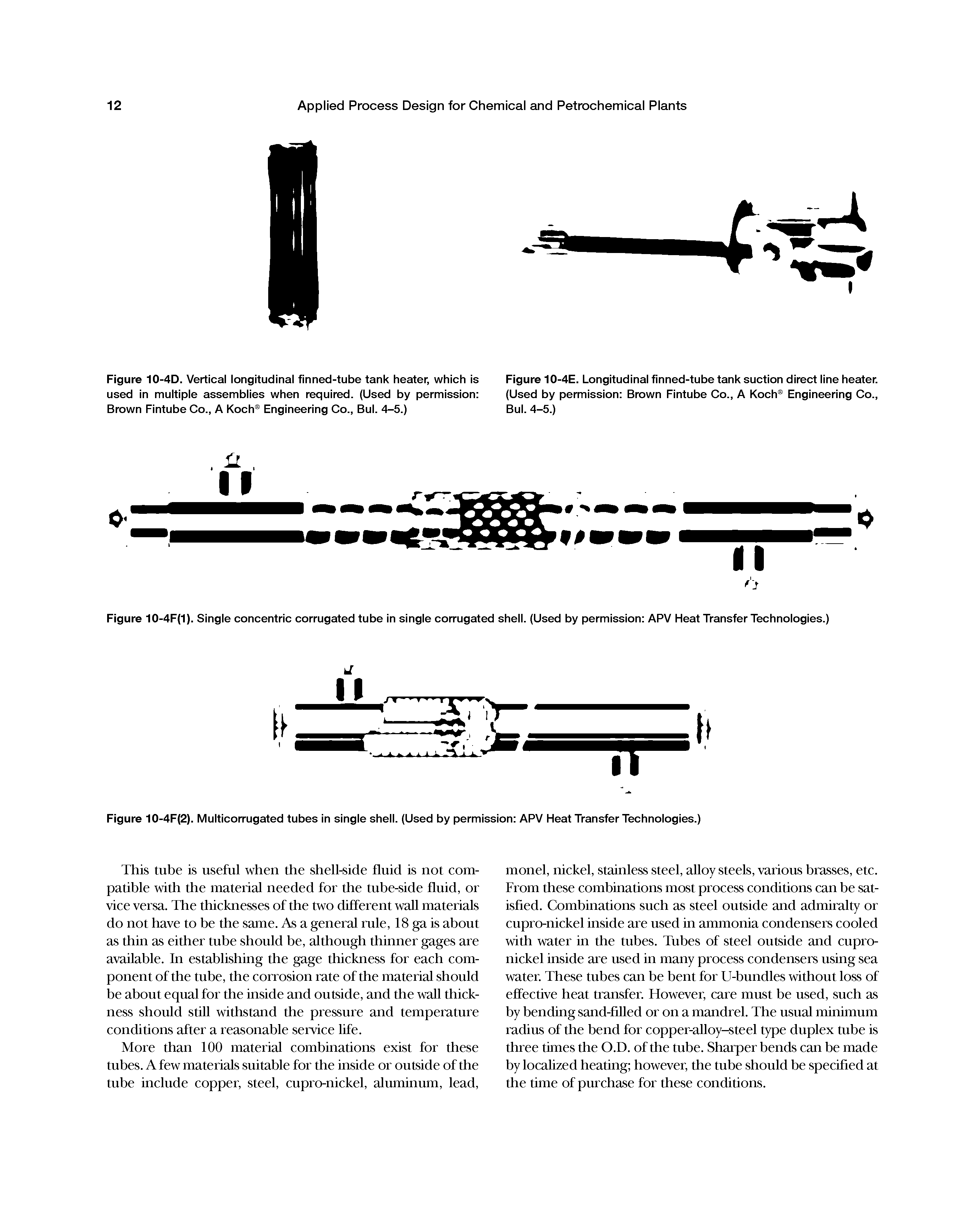 Figure 10-4E. Longitudinal finned-tube tank suction direct line heater. (Used by permission Brown Fintube Co., A Koch Engineering Co., Bui. 4-5.)...