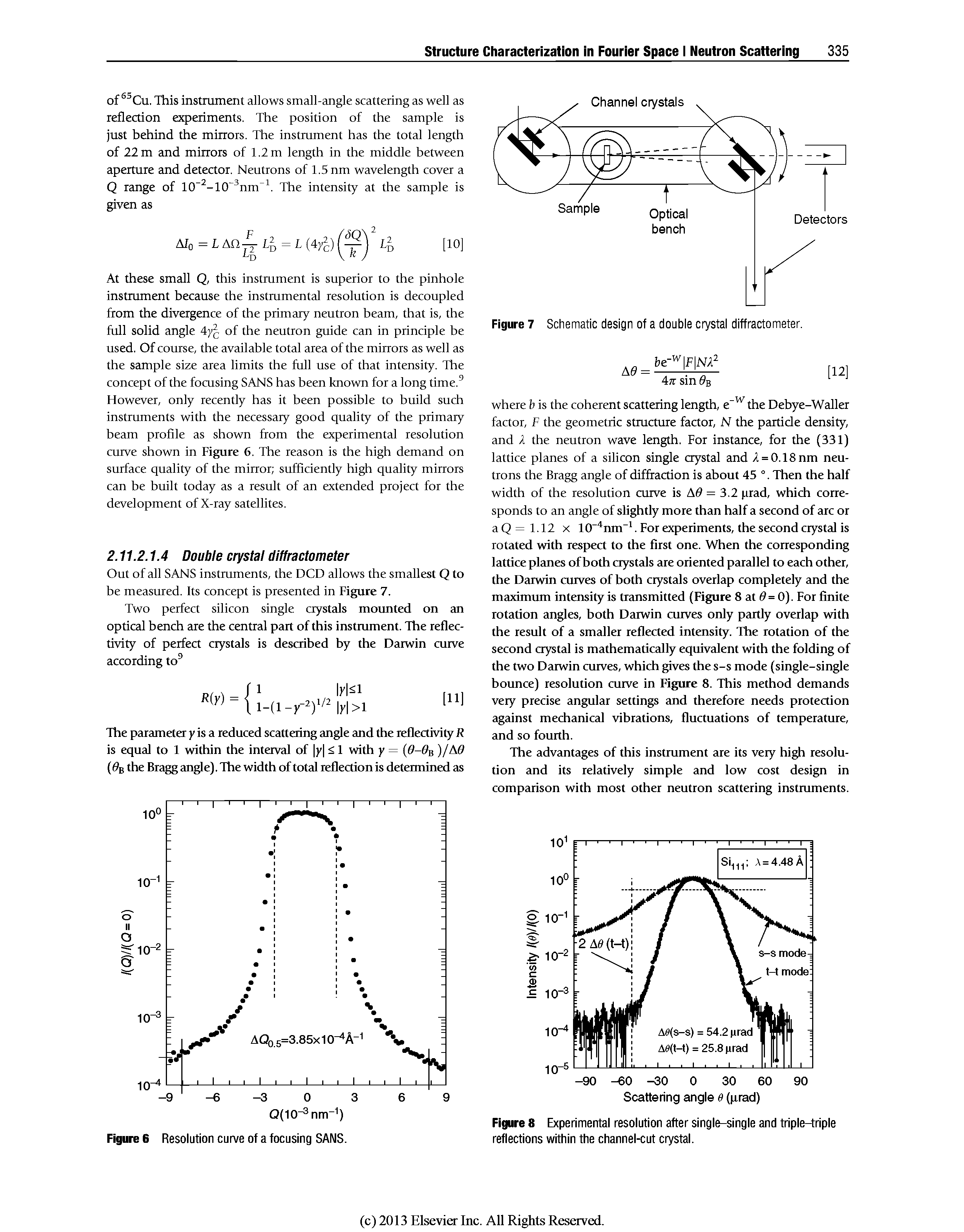 Figure 8 Experimental resolution after single-single and triple-triple reflections within the channel-cut crystal.