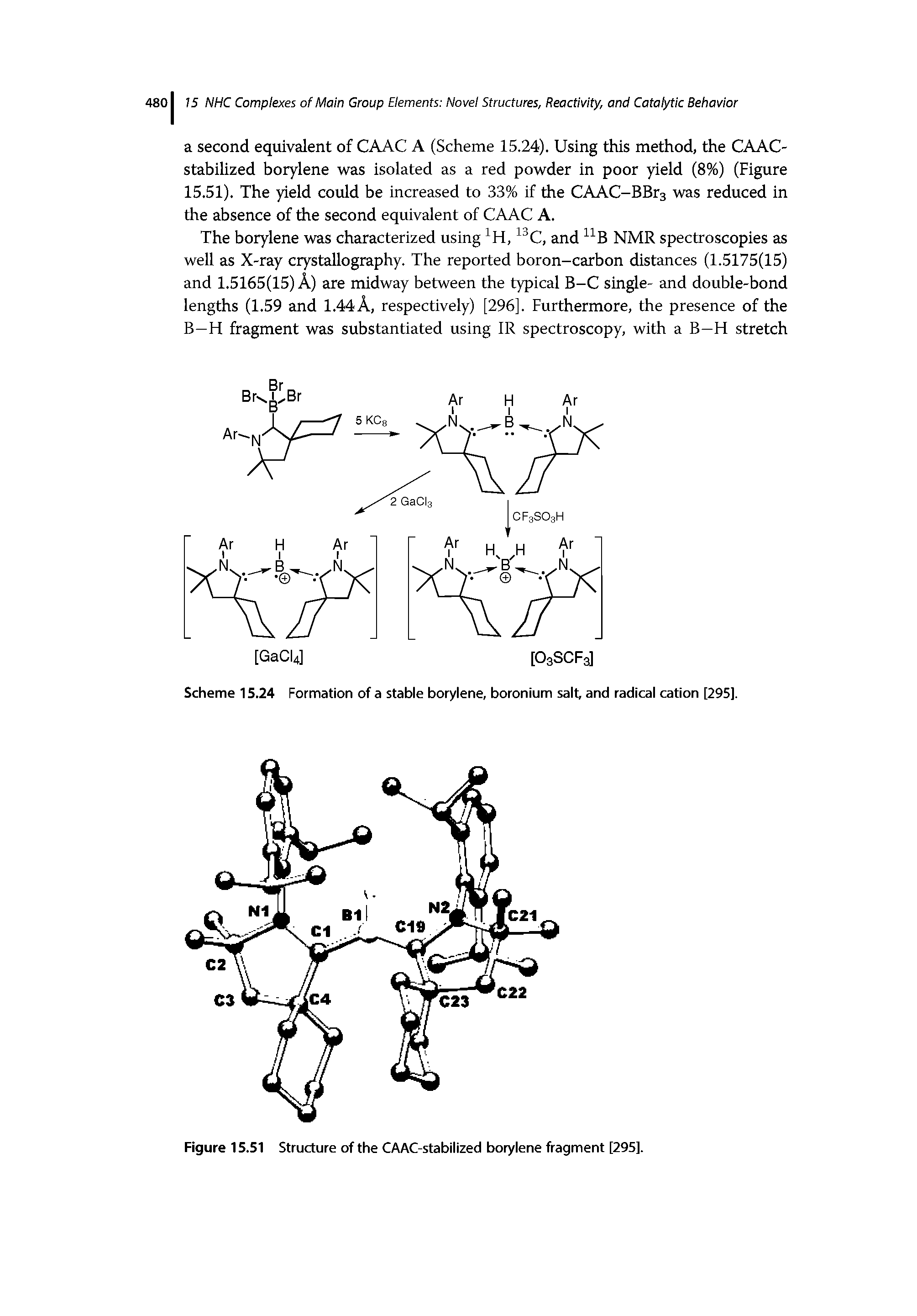 Scheme 1 S.24 Formation of a stable borylene, boronium salt and radical cation [295].