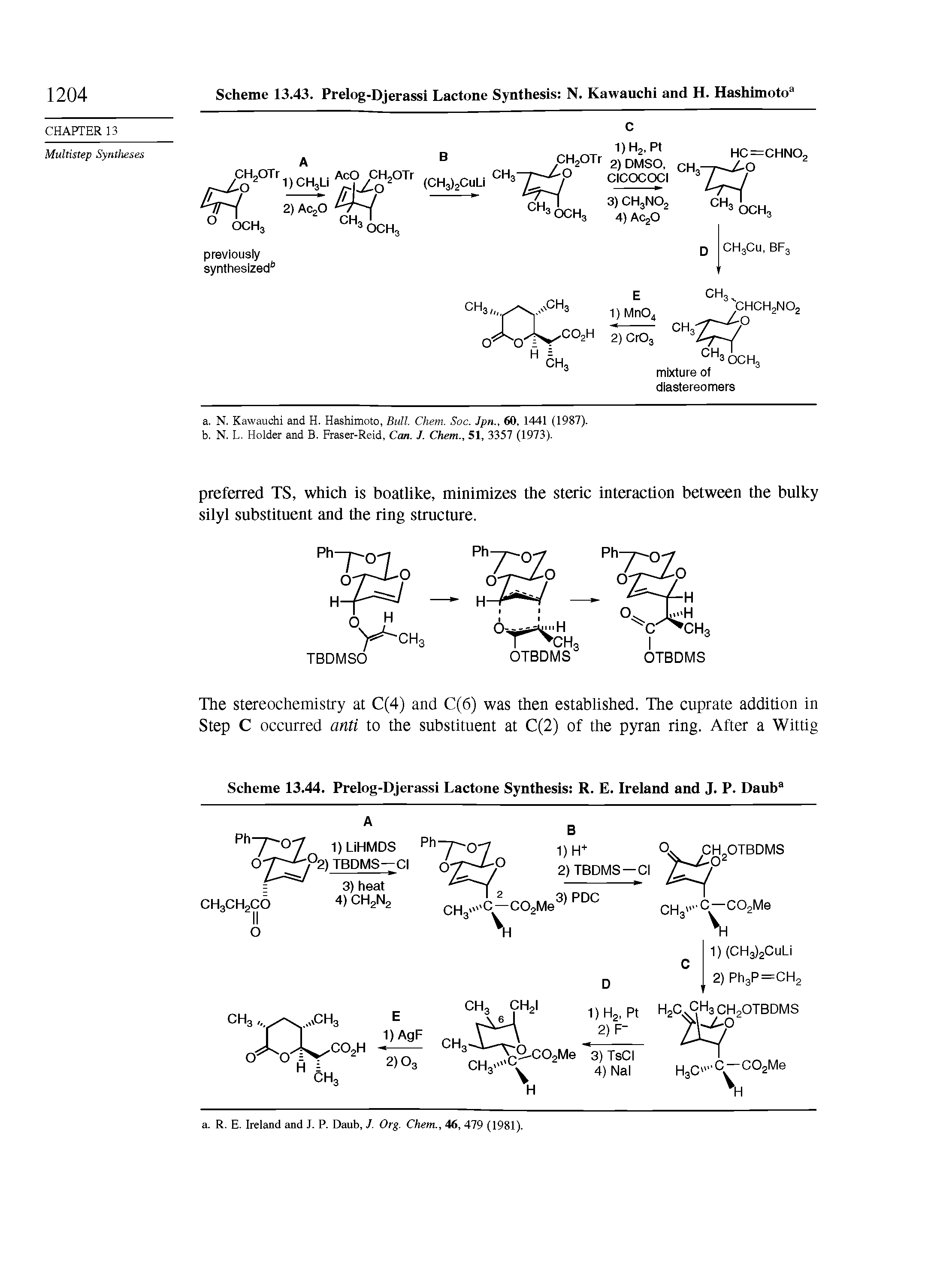 Scheme 13.43. Prelog-Djerassi Lactone Synthesis N. Kawauchi and H. Hashimoto ...