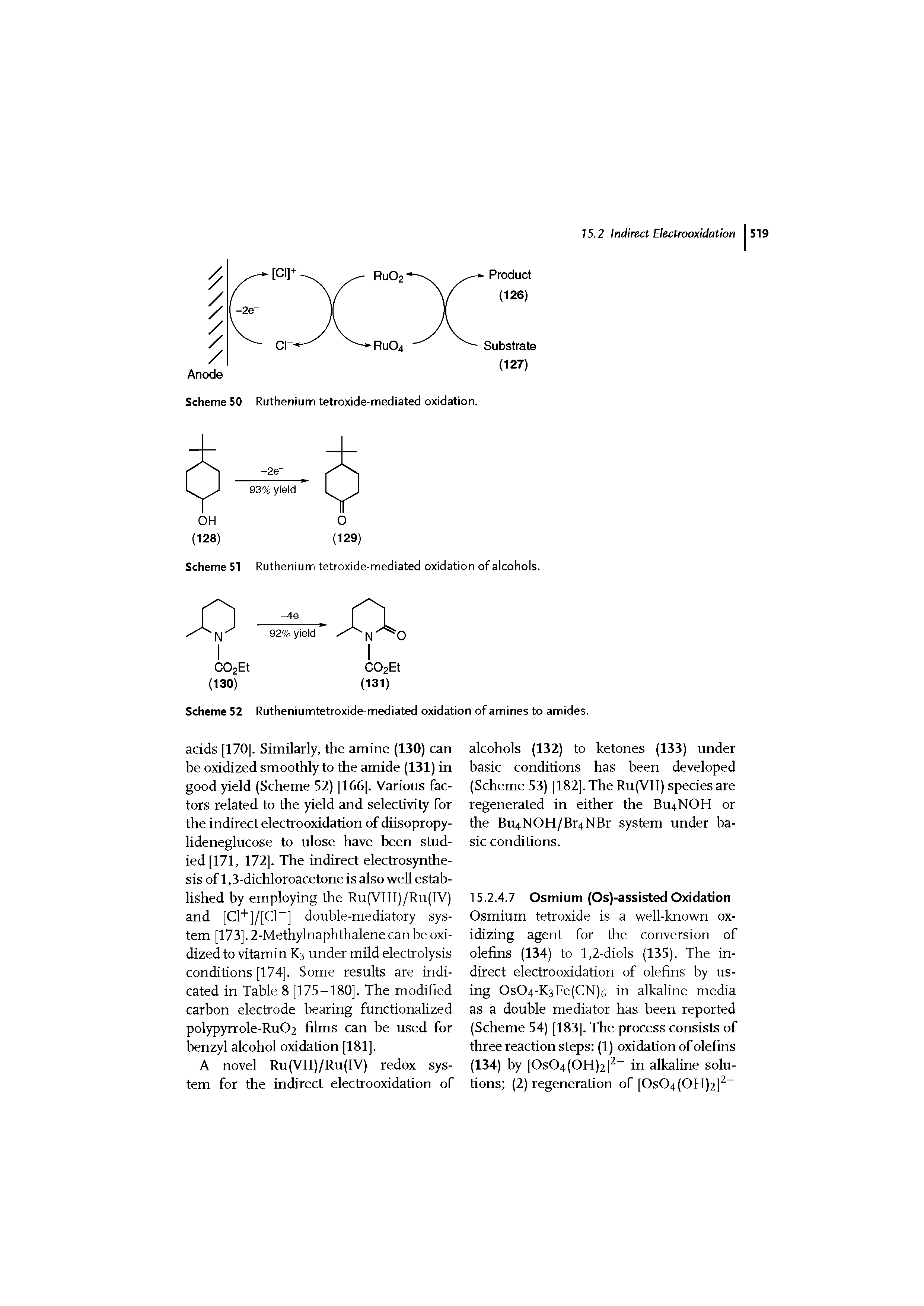 Scheme 51 Ruthenium tetroxide-mediated oxidation of alcohols.