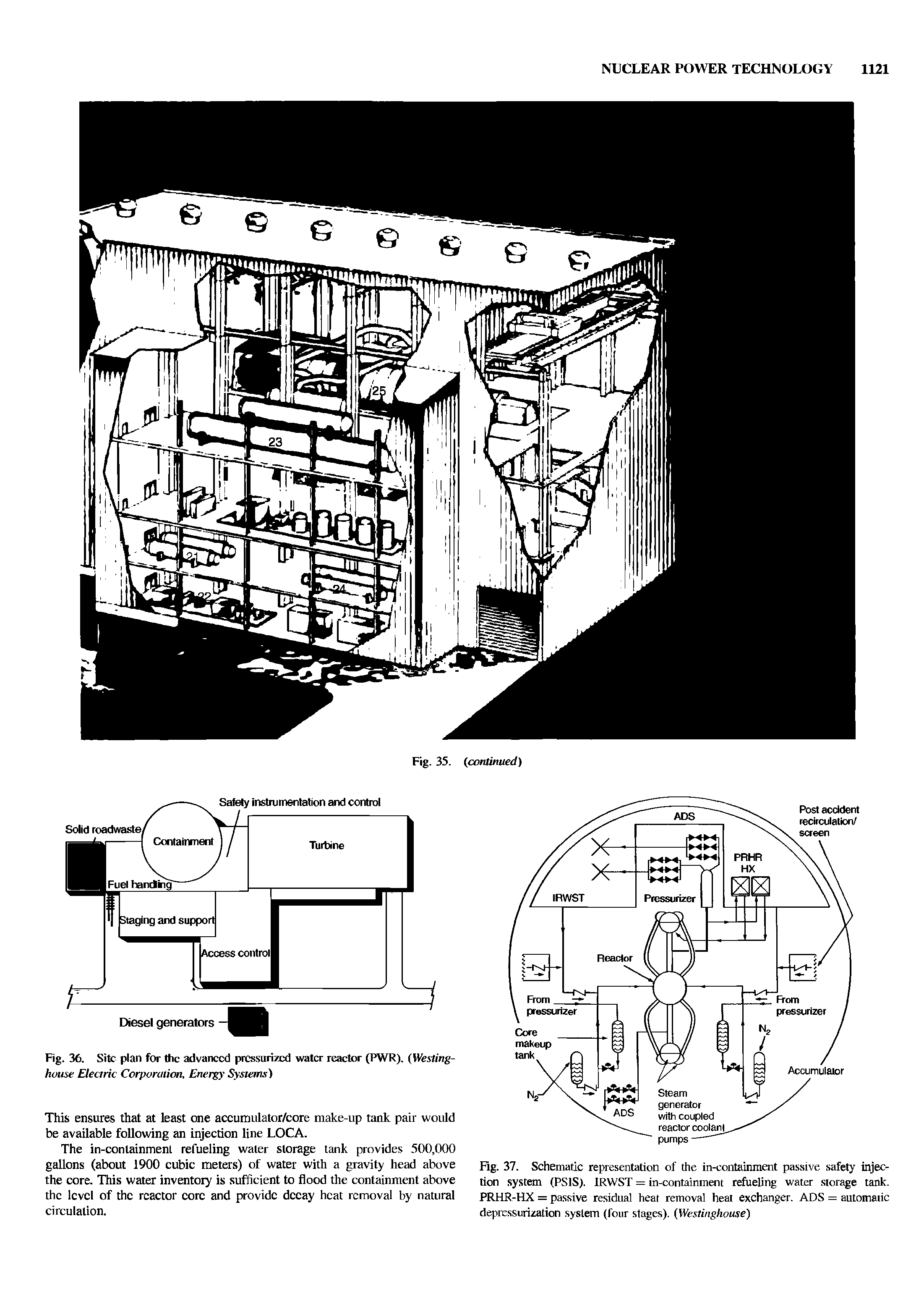Fig. 36. Site plan for the advanced pressurized water reactor (PWR). (Westing-house Electric Corporation, Energy Systems)...