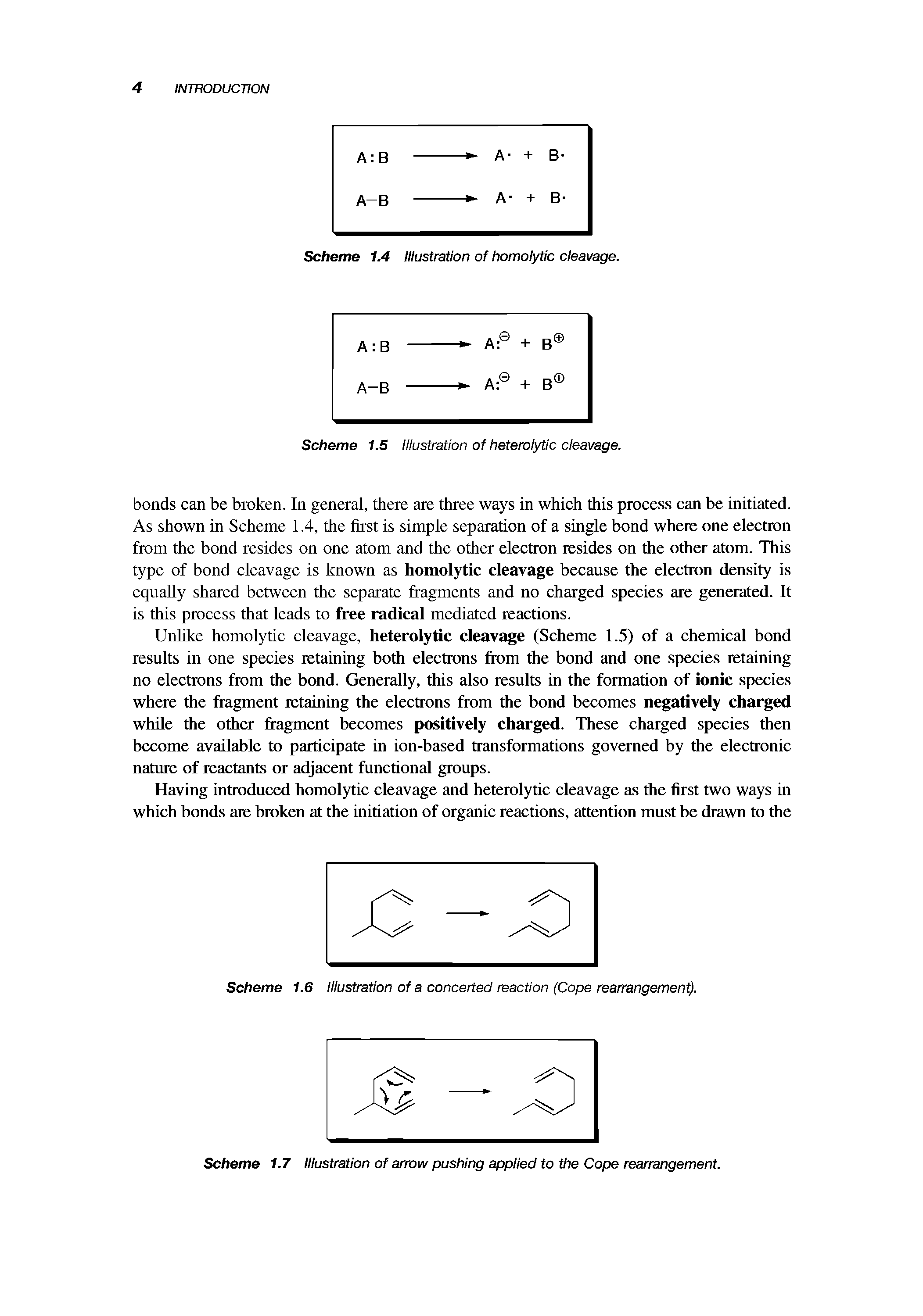 Scheme 1.7 Illustration of arrow pushing applied to the Cope rearrangement.