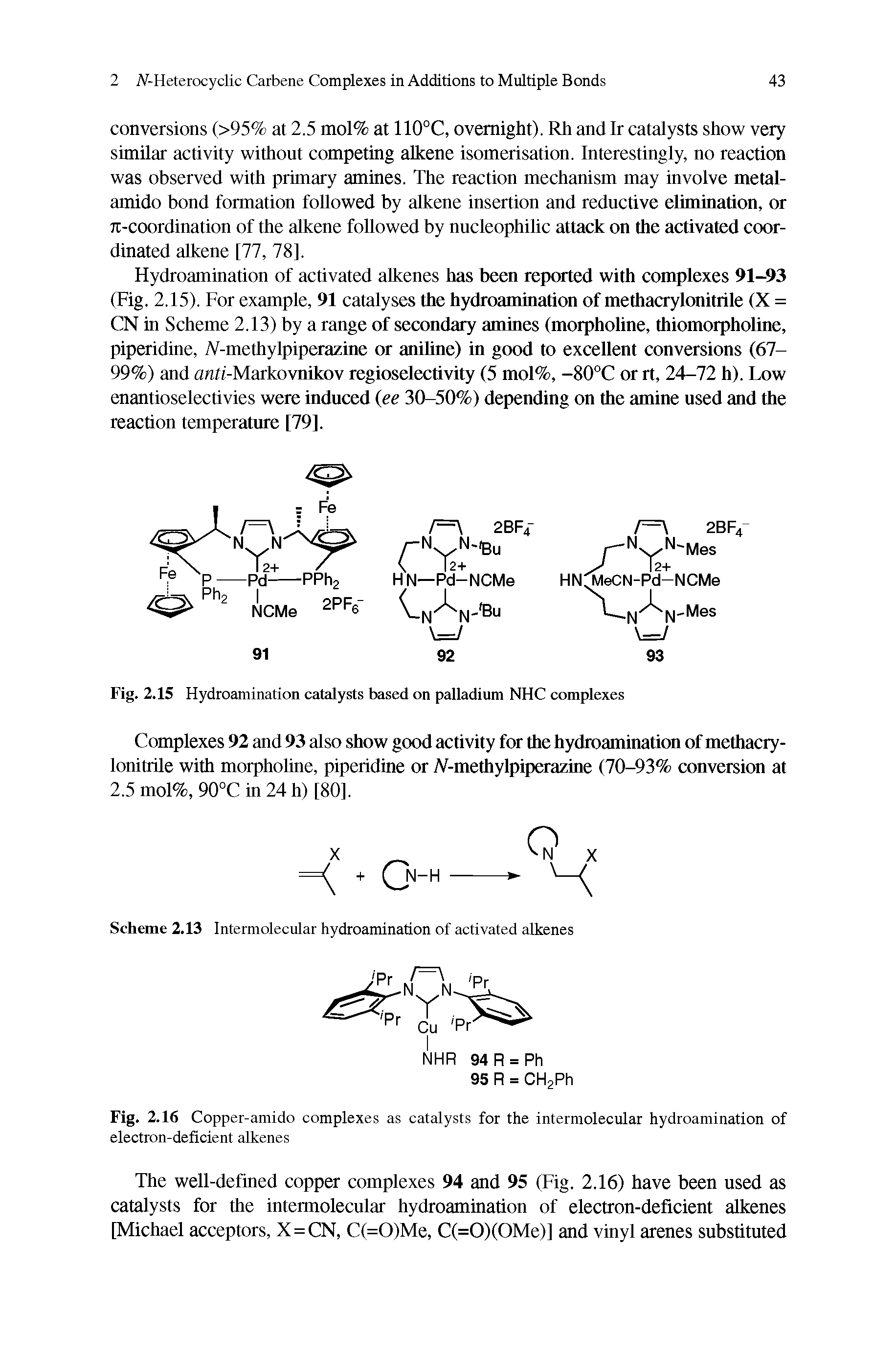 Fig. 2.16 Copper-amido complexes as catalysts for the intermolecular hydroamination of electron-deficient alkenes...