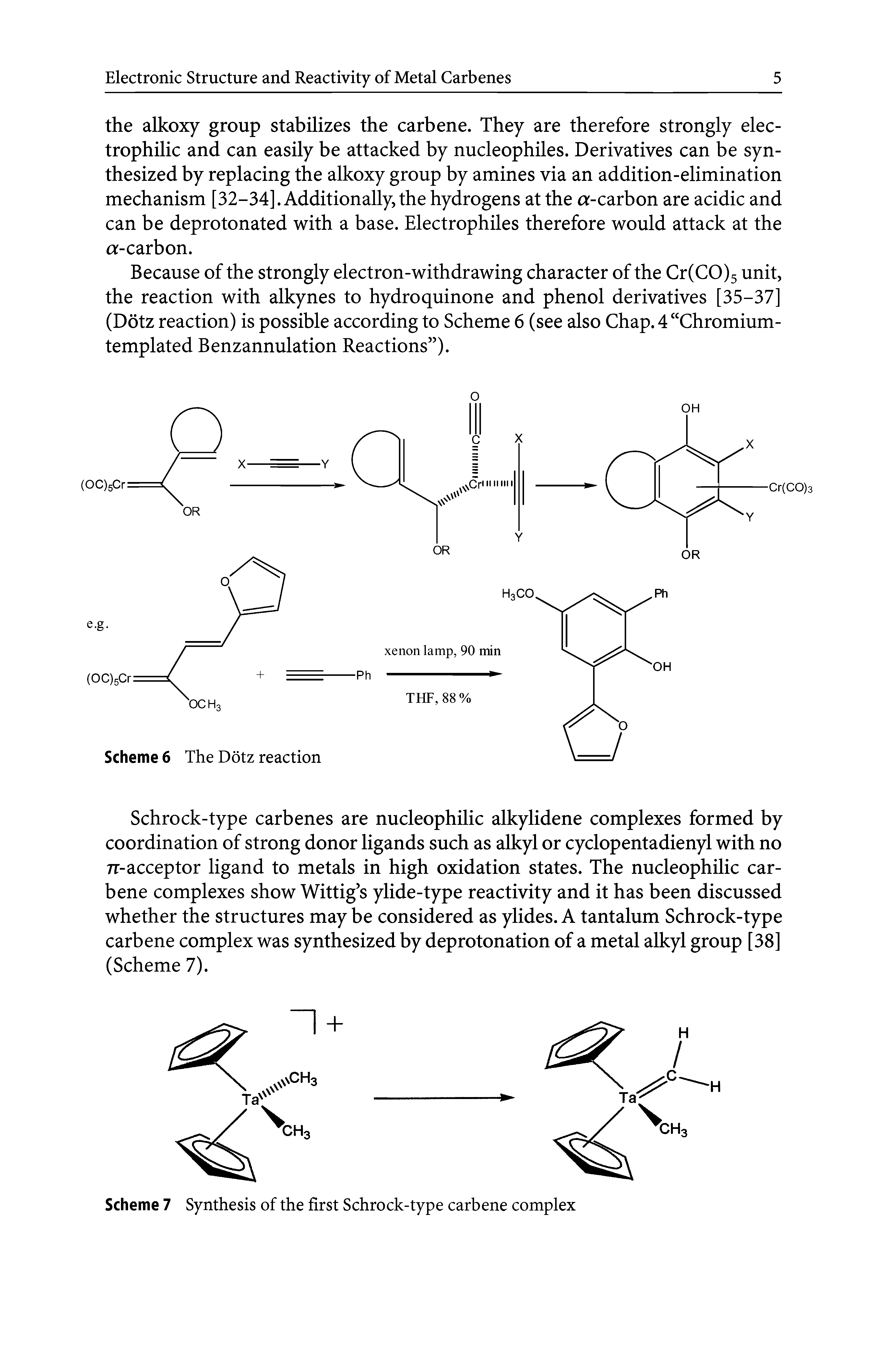 Scheme 7 Synthesis of the first Schrock-type carbene complex...