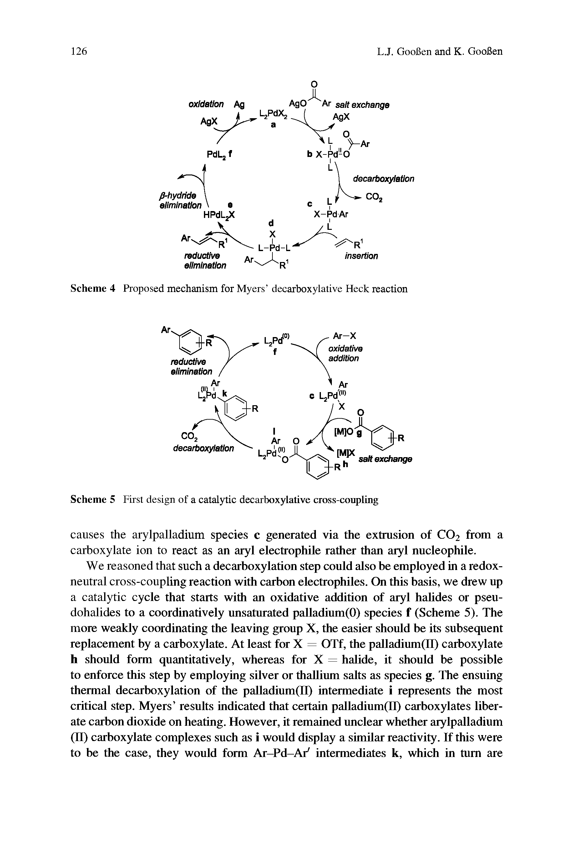 Scheme 5 First design of a catalytic decarboxylative cross-coupling...