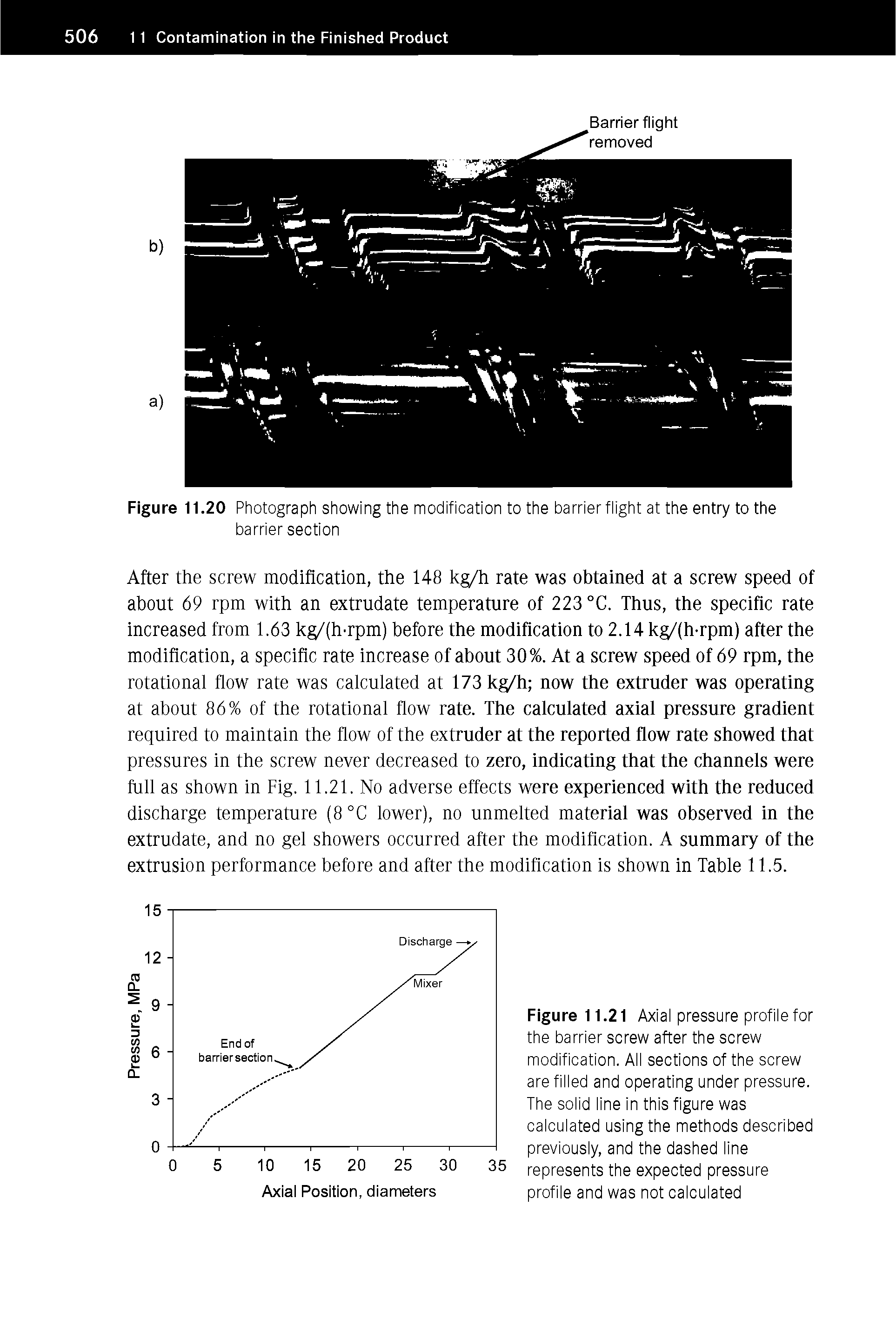 Figure 11.20 Photograph showing the modification to the barrier flight at the entry to the barrier section...