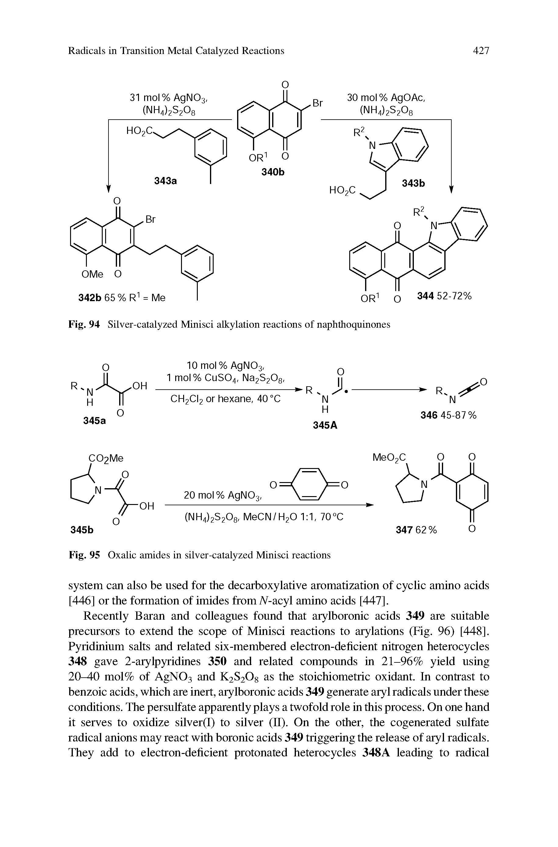 Fig. 95 Oxalic amides in silver-catalyzed Minisci reactions...