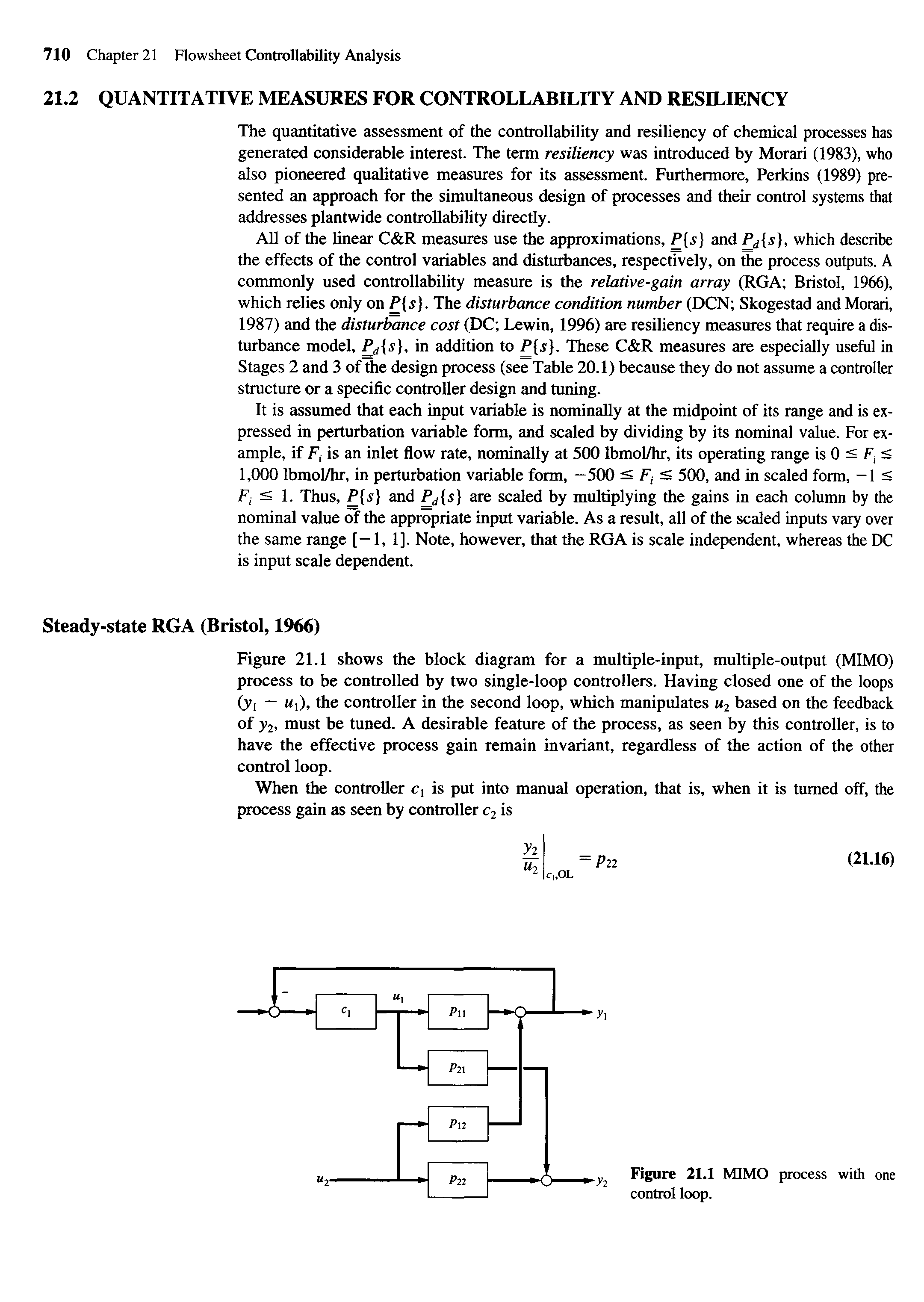 Figure 21.1 MIMO process with one control loop.