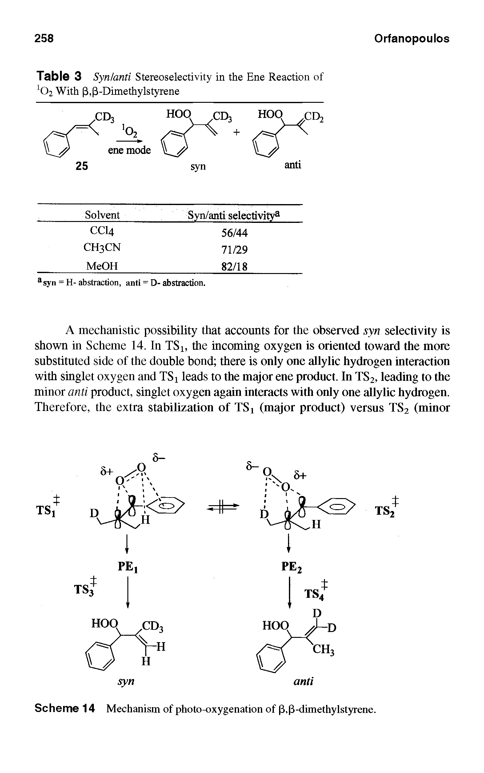 Scheme 14 Mechanism of photo-oxygenation of (, ( -dim ethyl styrene.