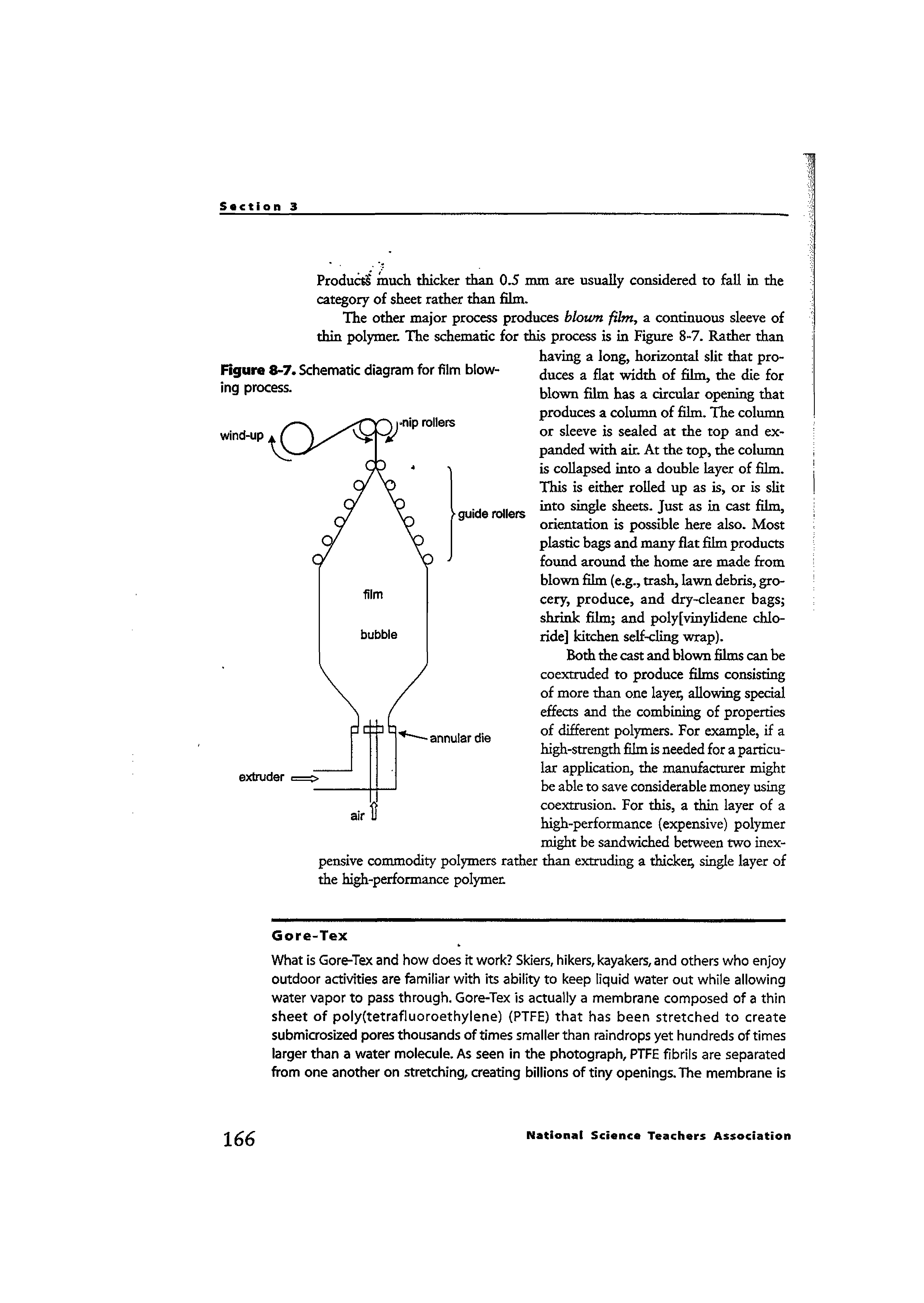 Figure 8-7. Schematic diagram for film blowing process.