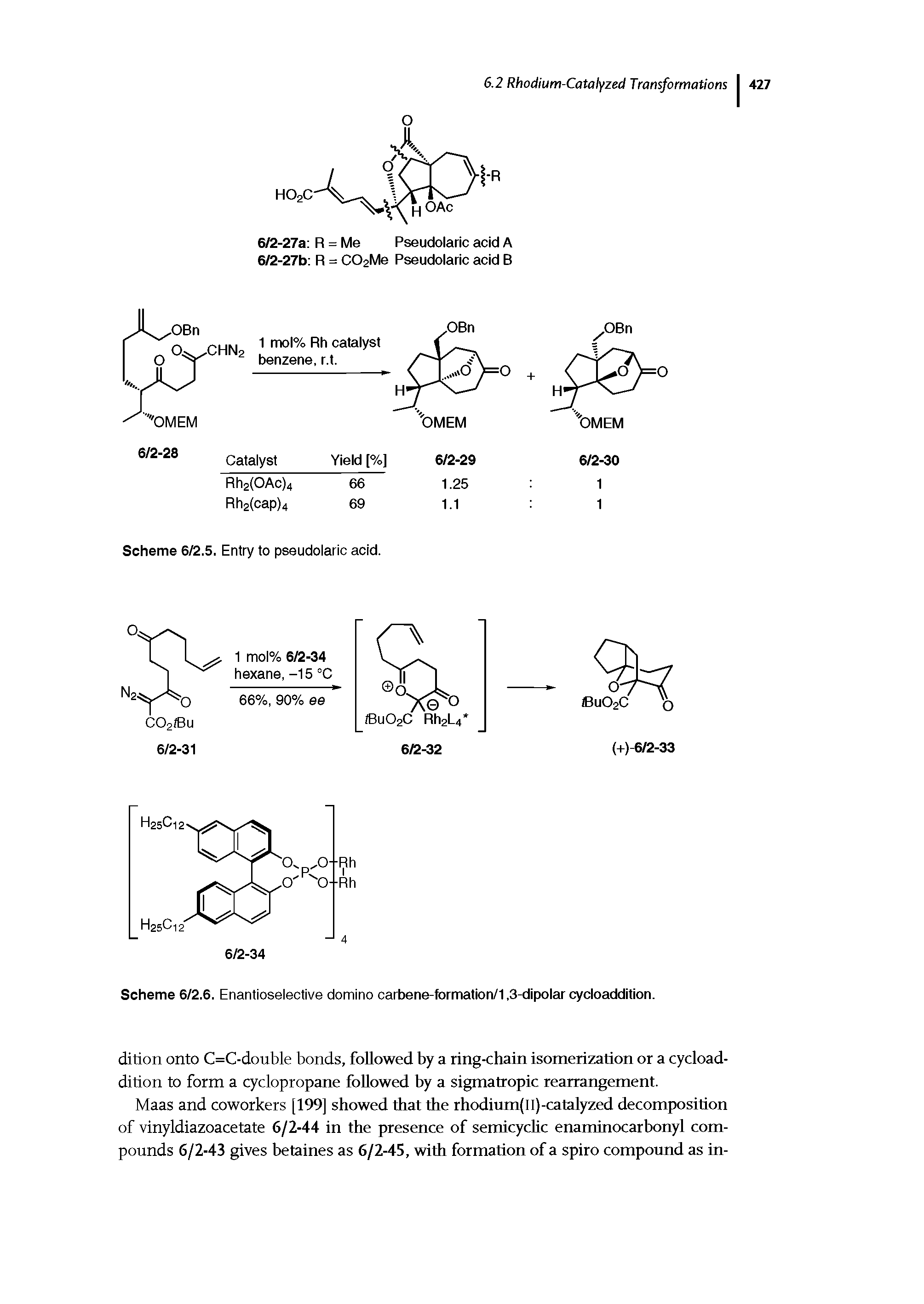 Scheme 6/2.6. Enantioselective domino carbene-formation/1,3-dipolar cycloaddition.
