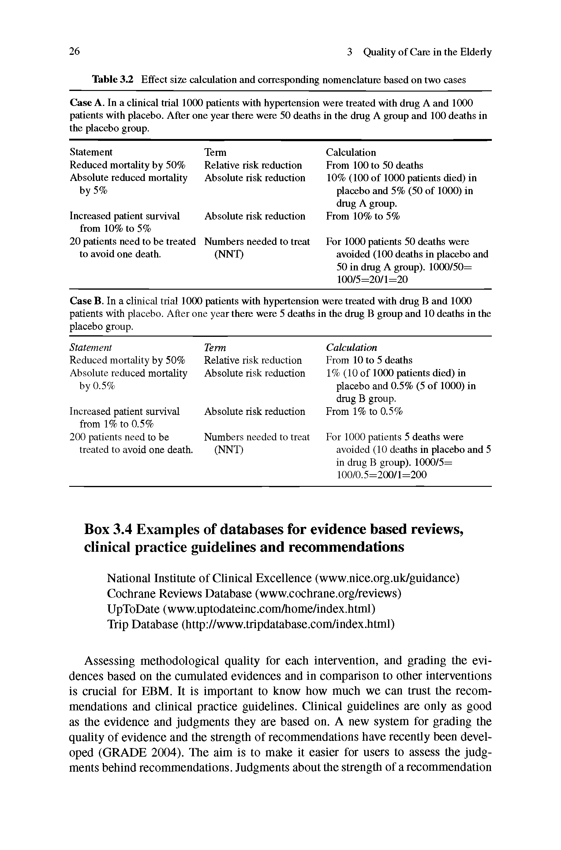 Table 3.2 Effect size calculation and corresponding nomenclature based on two cases...