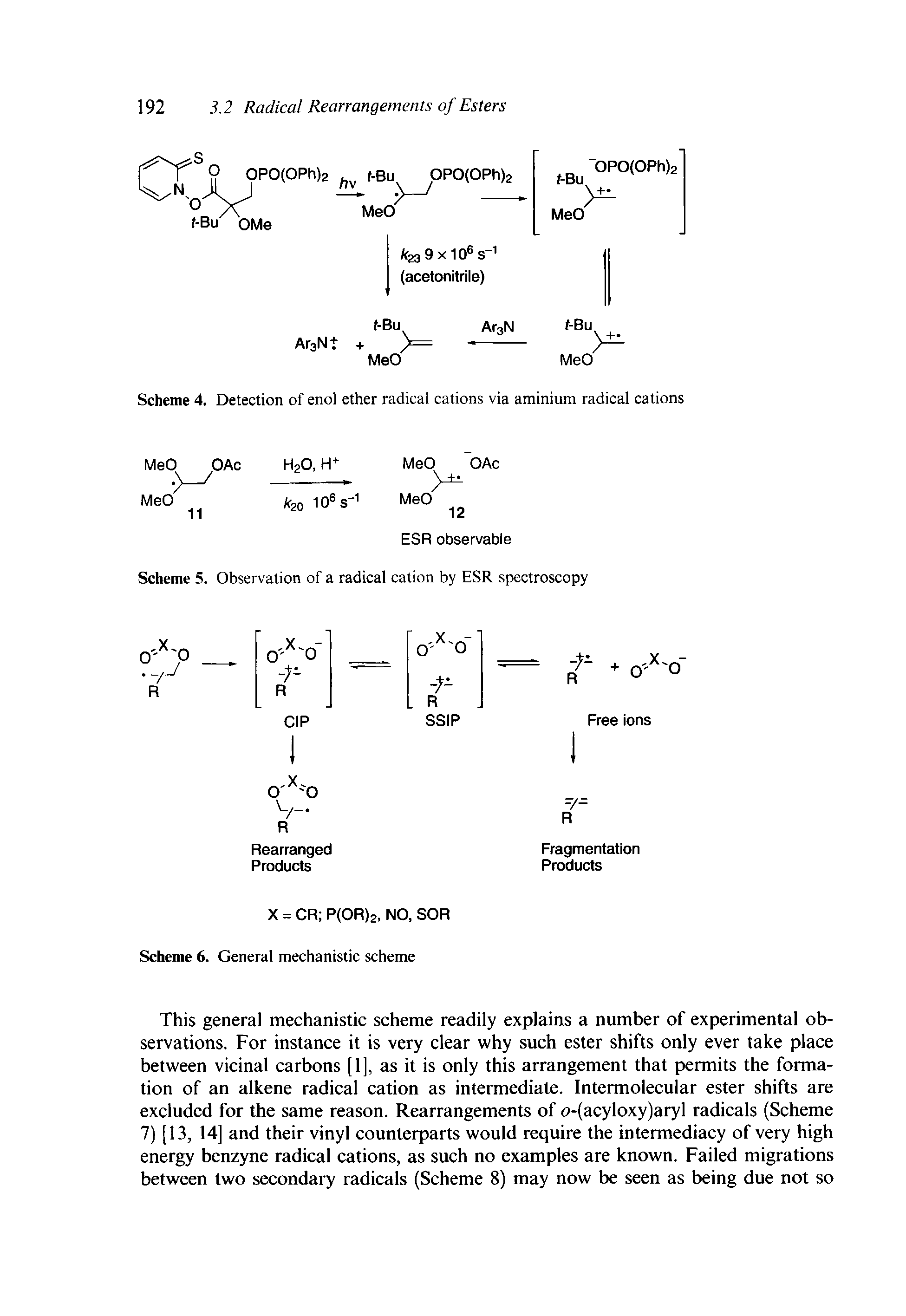 Scheme 4. Detection of enol ether radical cations via aminium radical cations...