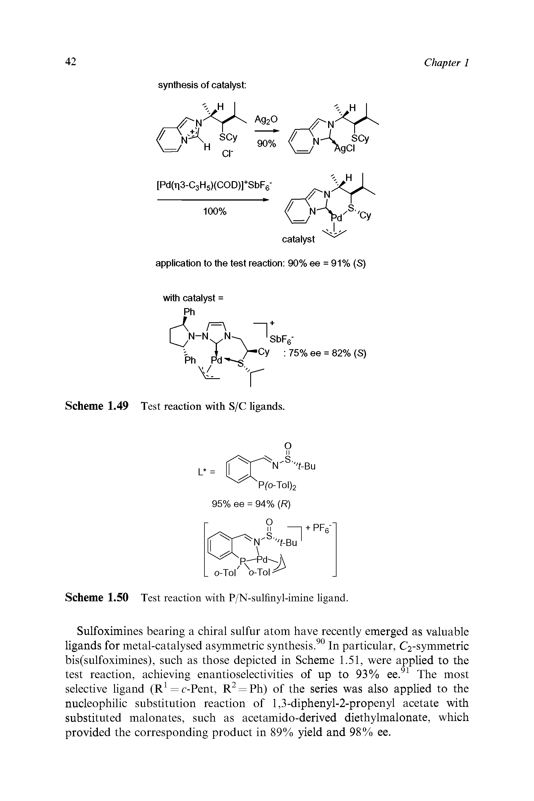 Scheme 1.50 Test reaction with P/N-sulfinyl-imine ligand.