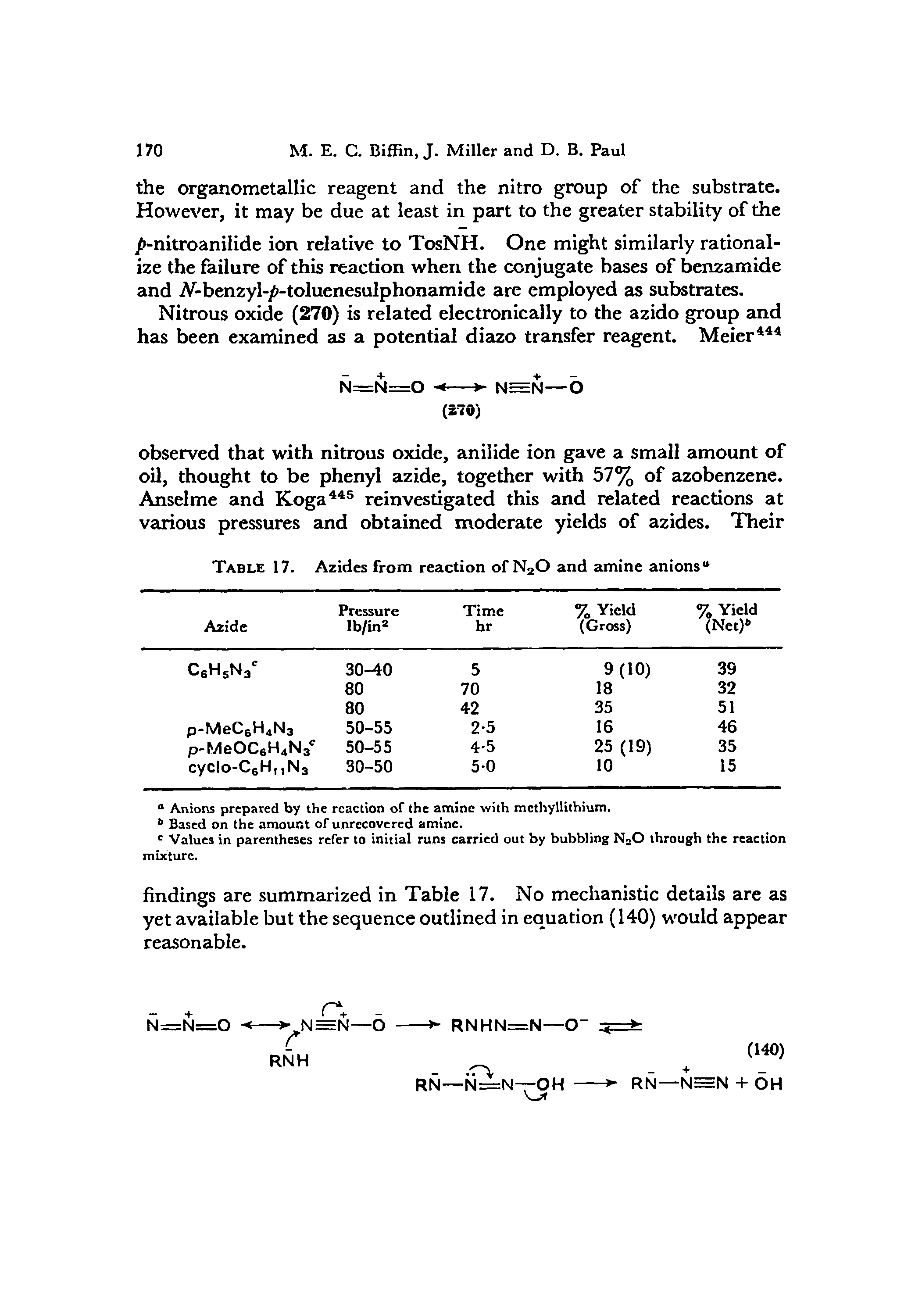 Table 17. Azides from reaction of N2O and amine anions"...