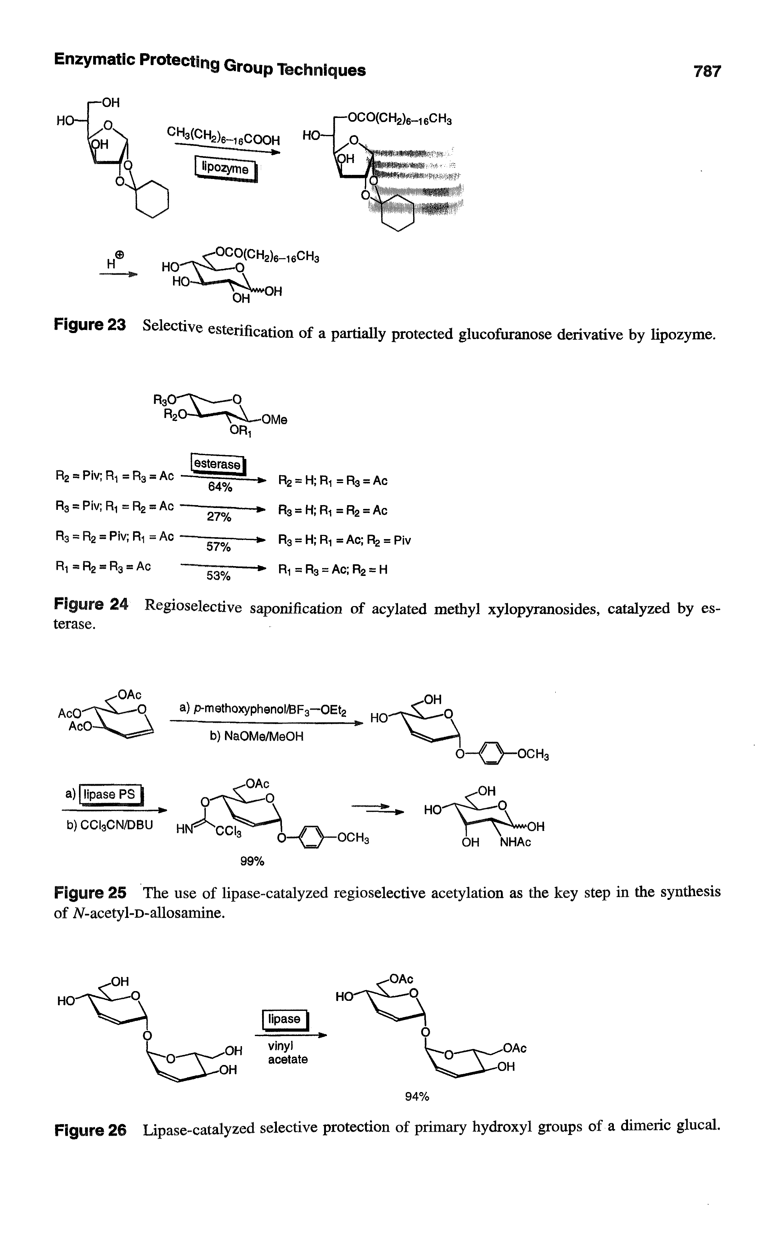 Figure 25 The use of lipase-catalyzed regioselective acetylation as the key step in the synthesis...