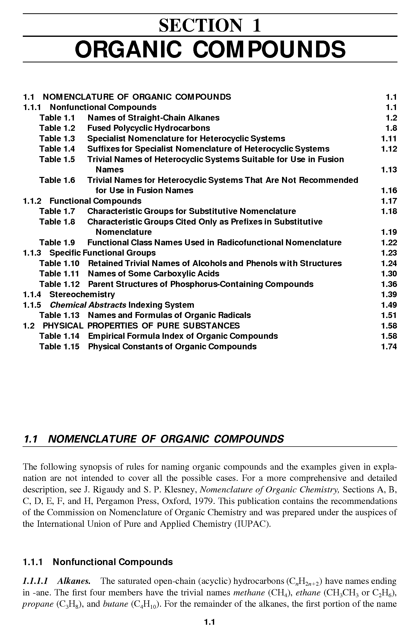 Table 1.5 Trivial Names of Heterocyclic Systems Suitable for Use in Fusion...